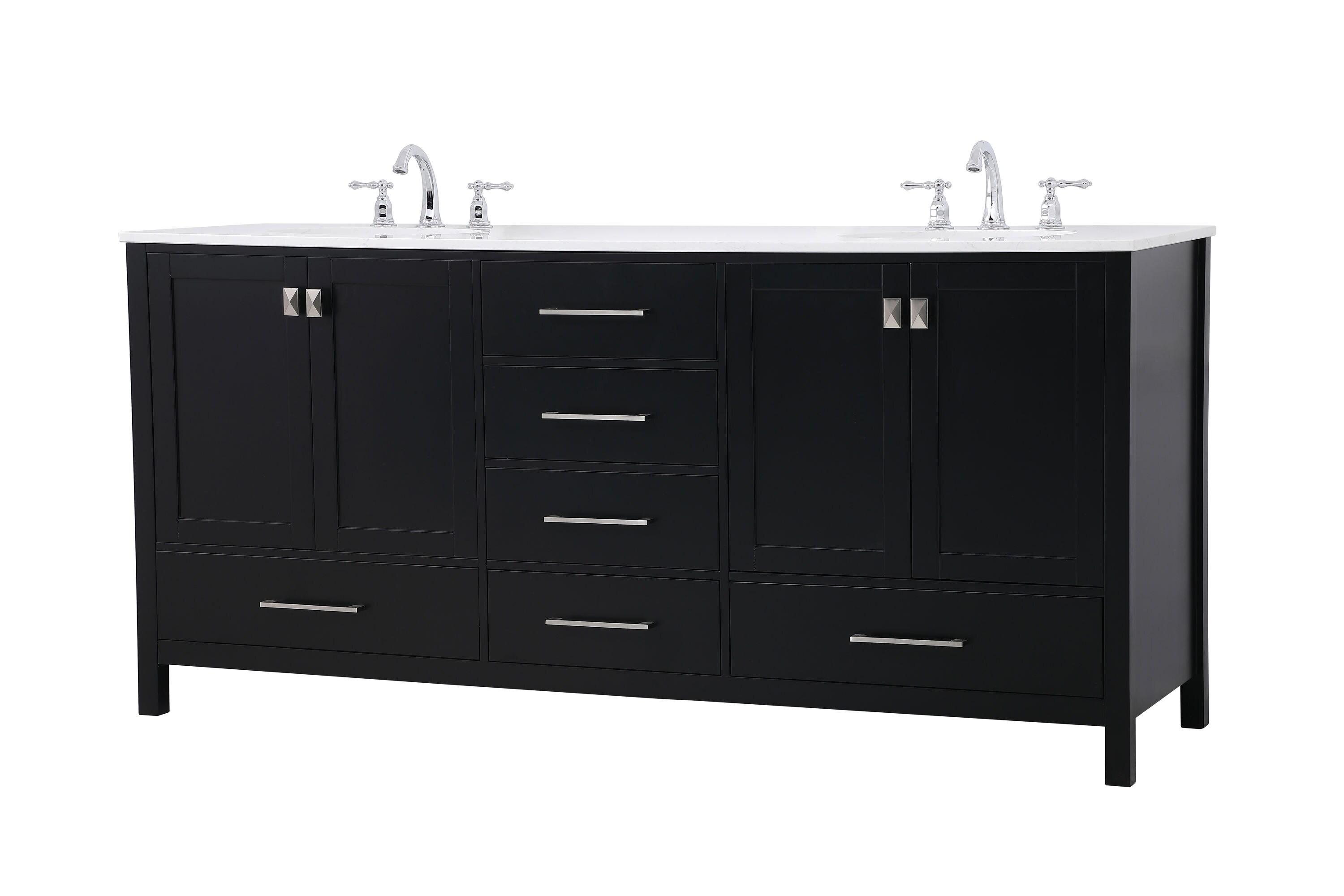Lamborn 72'' Double Bathroom Vanity