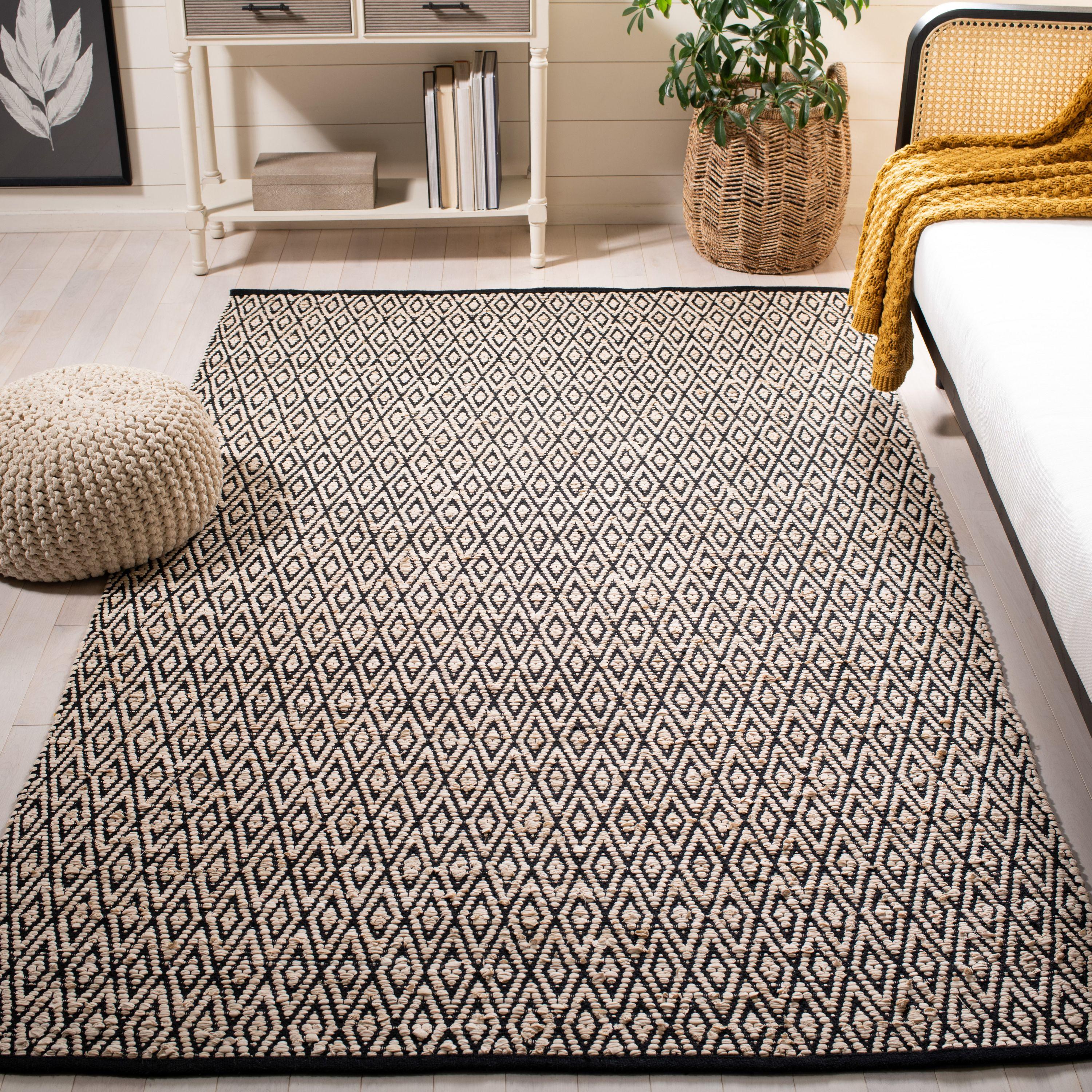 Montauk MTK621 Hand Woven Indoor Area Rug - Beige/Black - 8'x10' - Safavieh