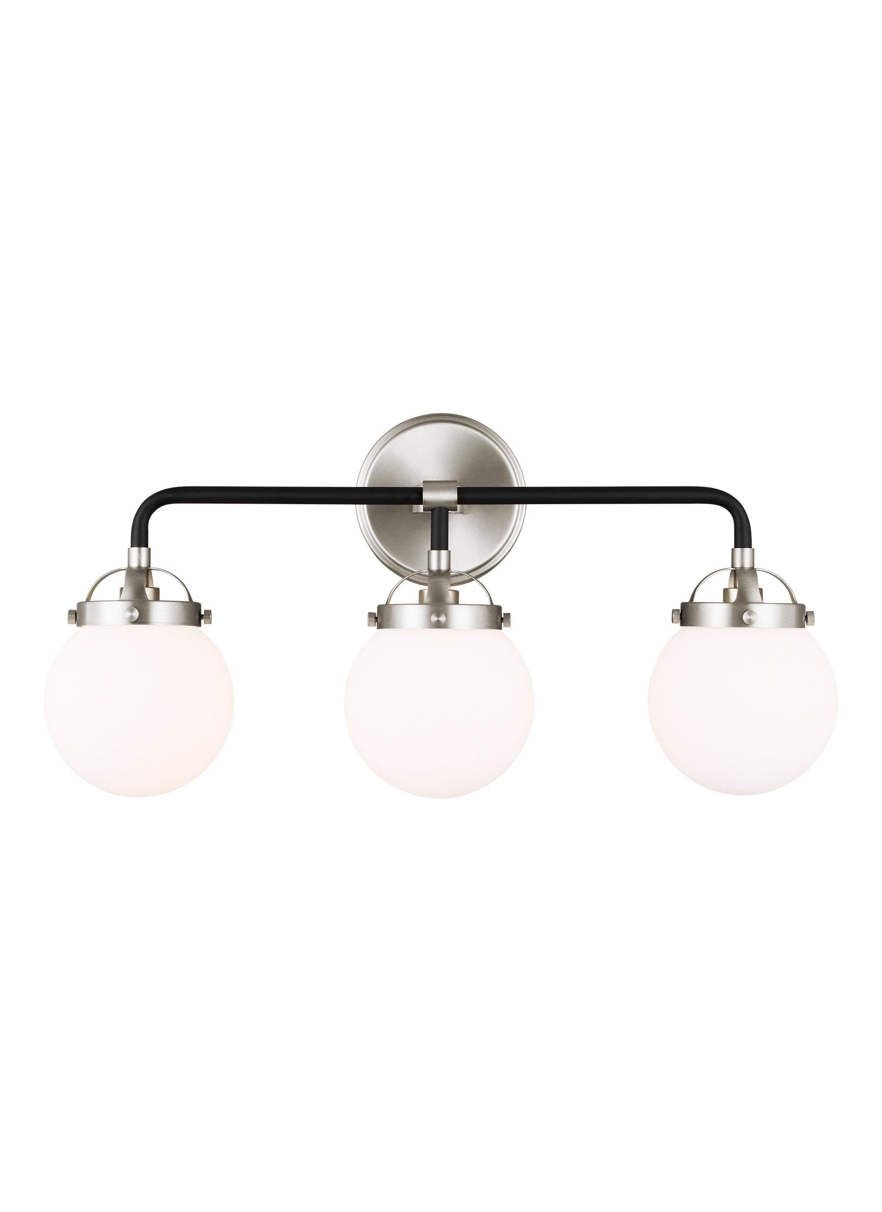 Generation Lighting Cafe 21.75-in 3 -Light Brushed Nickel Modern/contemporary Vanity light