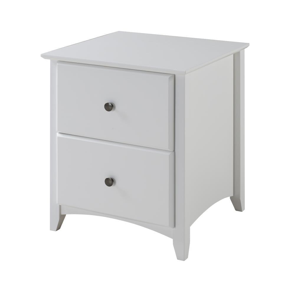 Camaflexi Shaker Style 2 Drawer Night Stand - White Finish