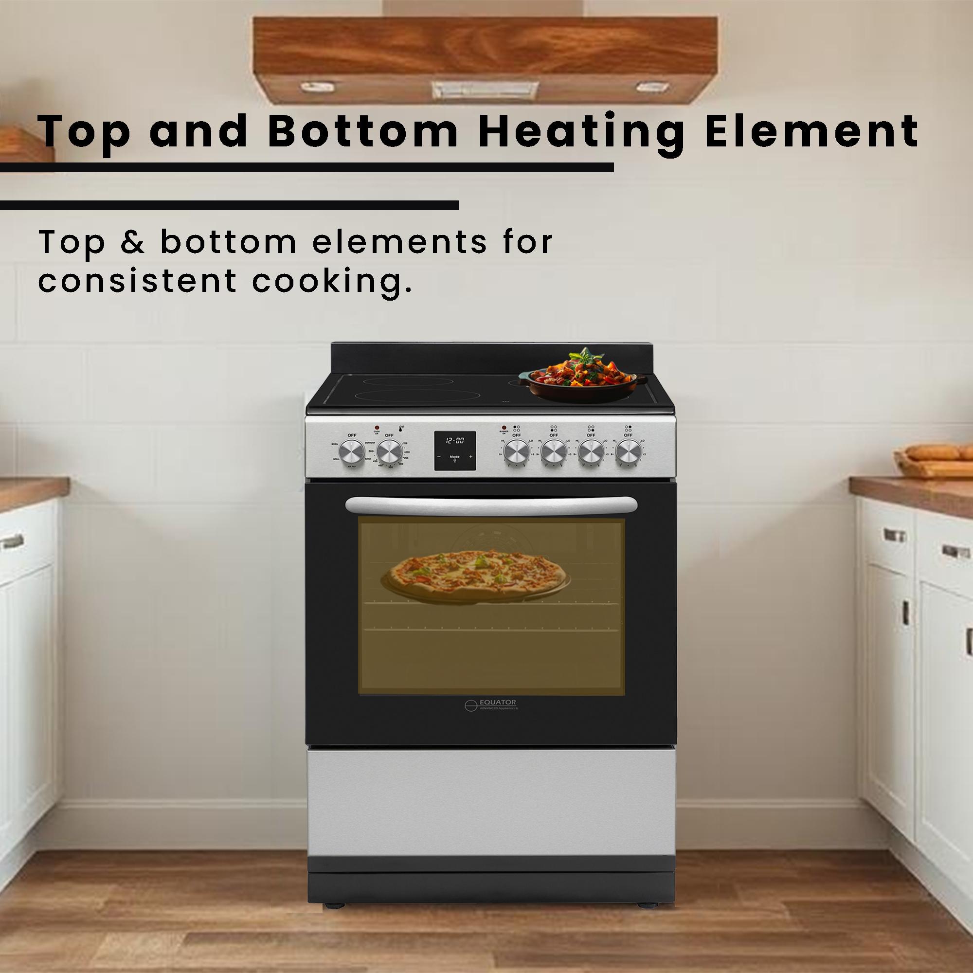 Equator Advanced Appliances Equator 24 Freestanding Electric Cooking Range in Stainless with Convection Oven