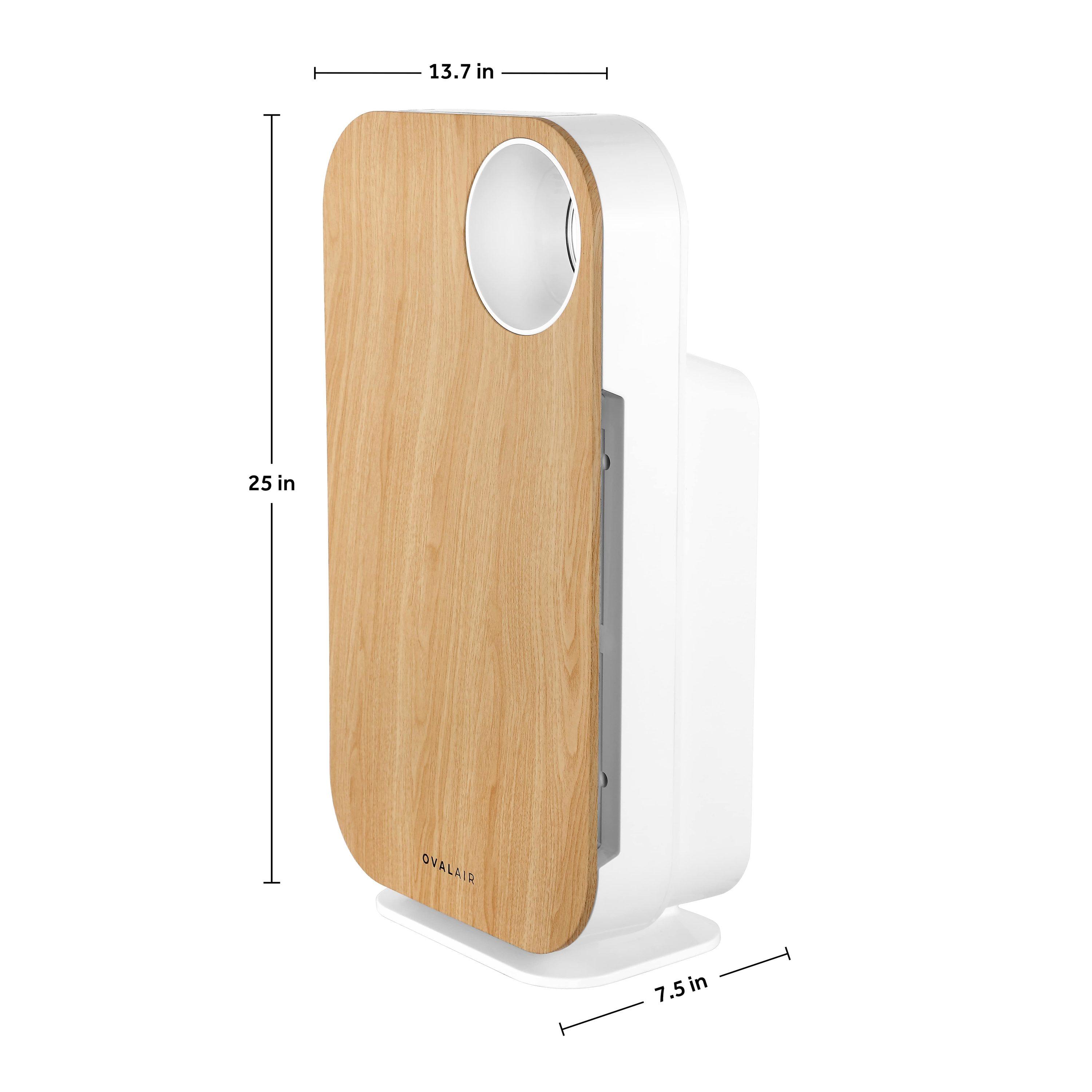 OVAL AIR OVAL AIR 3-Stage H13 True HEPA 5-in-1 Air Purifier reduces Allergies, Asthma, Pets, Odor, Smoke