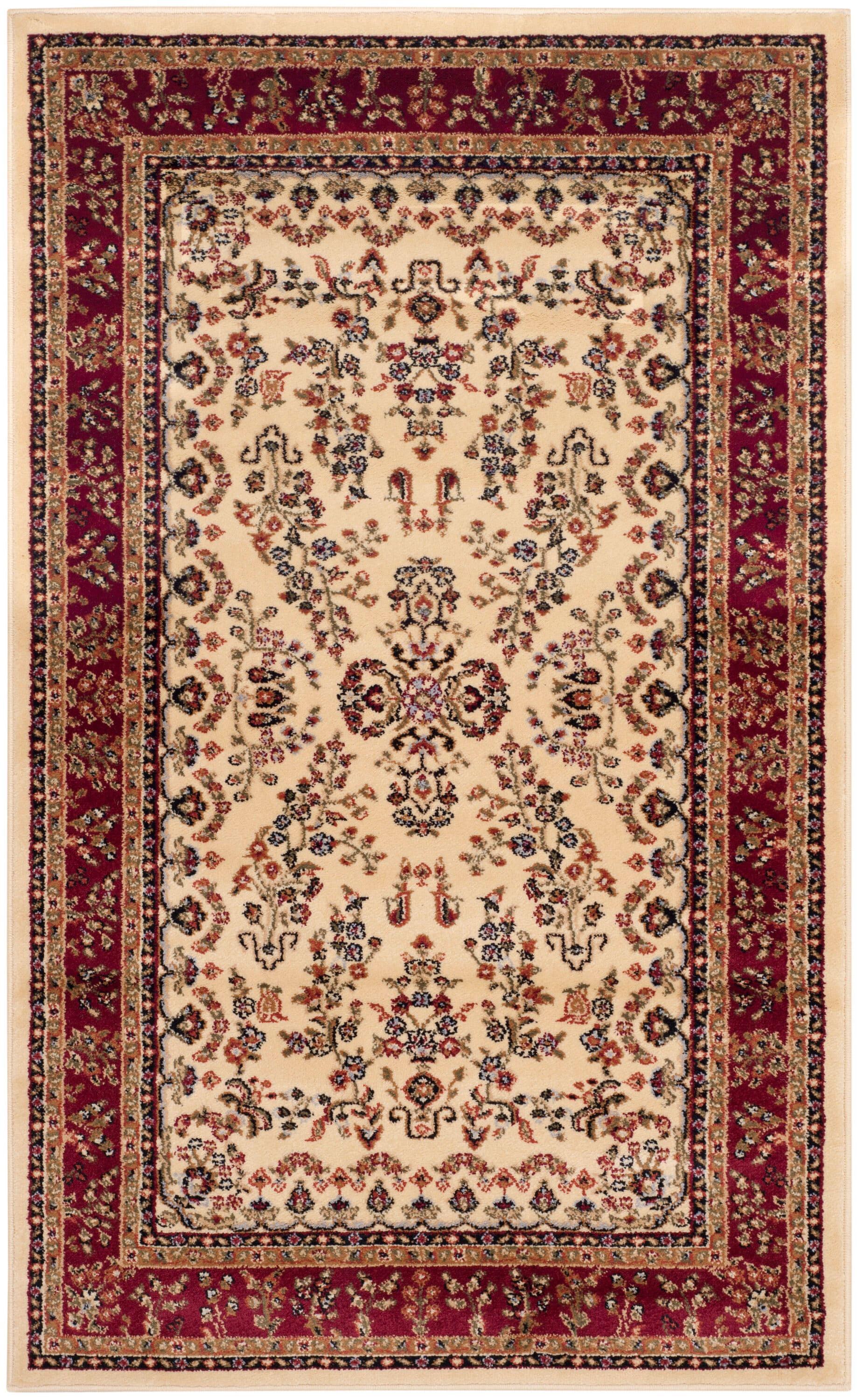 Lyndhurst LNH331 Power Loomed Accent Rug - Ivory/Red - 3'3"x5'3" - Safavieh.