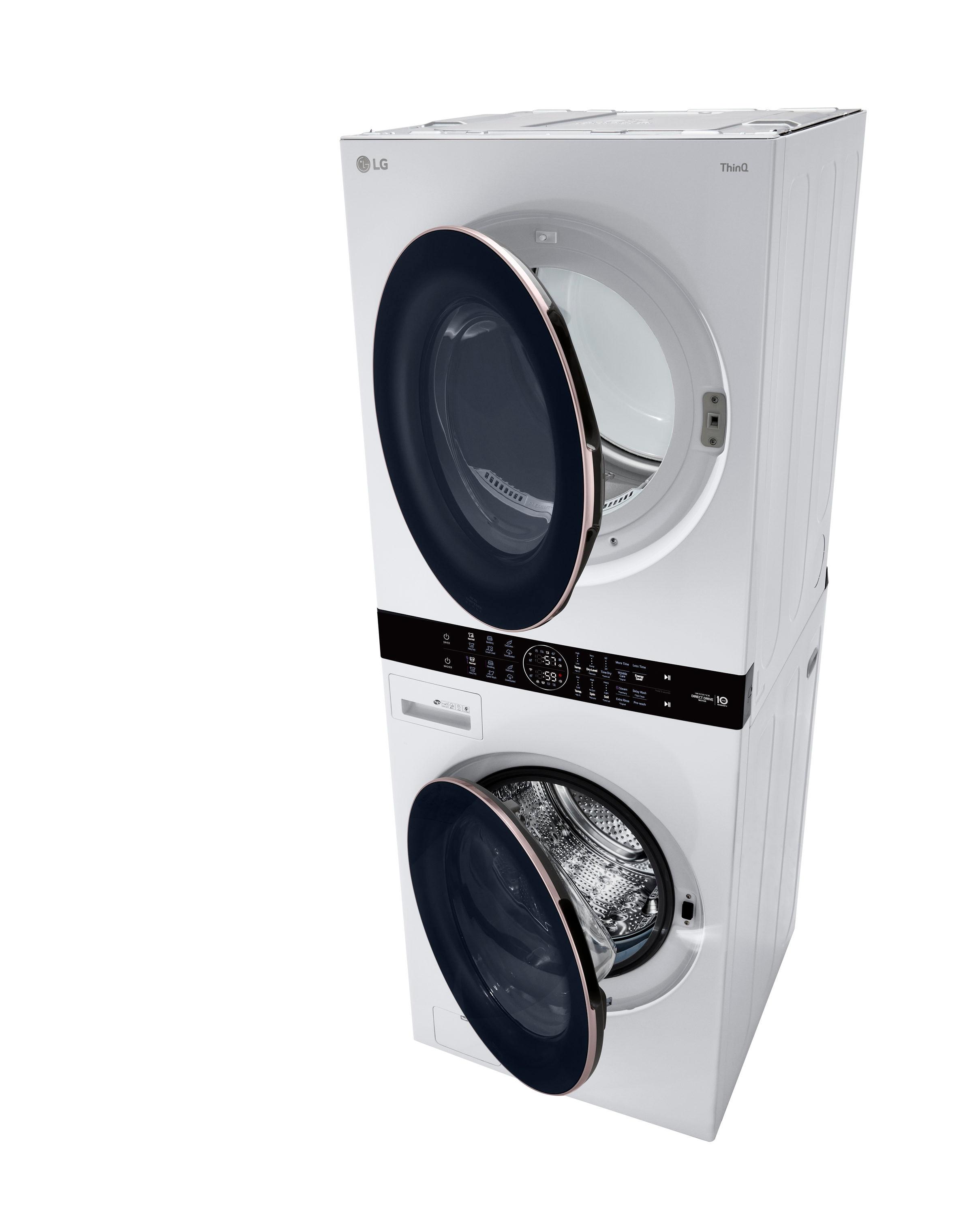 LG WKE100HWA 27 inch White WashTower™ with Center Control™ 4.5 cu. ft. Washer and 7.4 cu. ft. Electric Drye