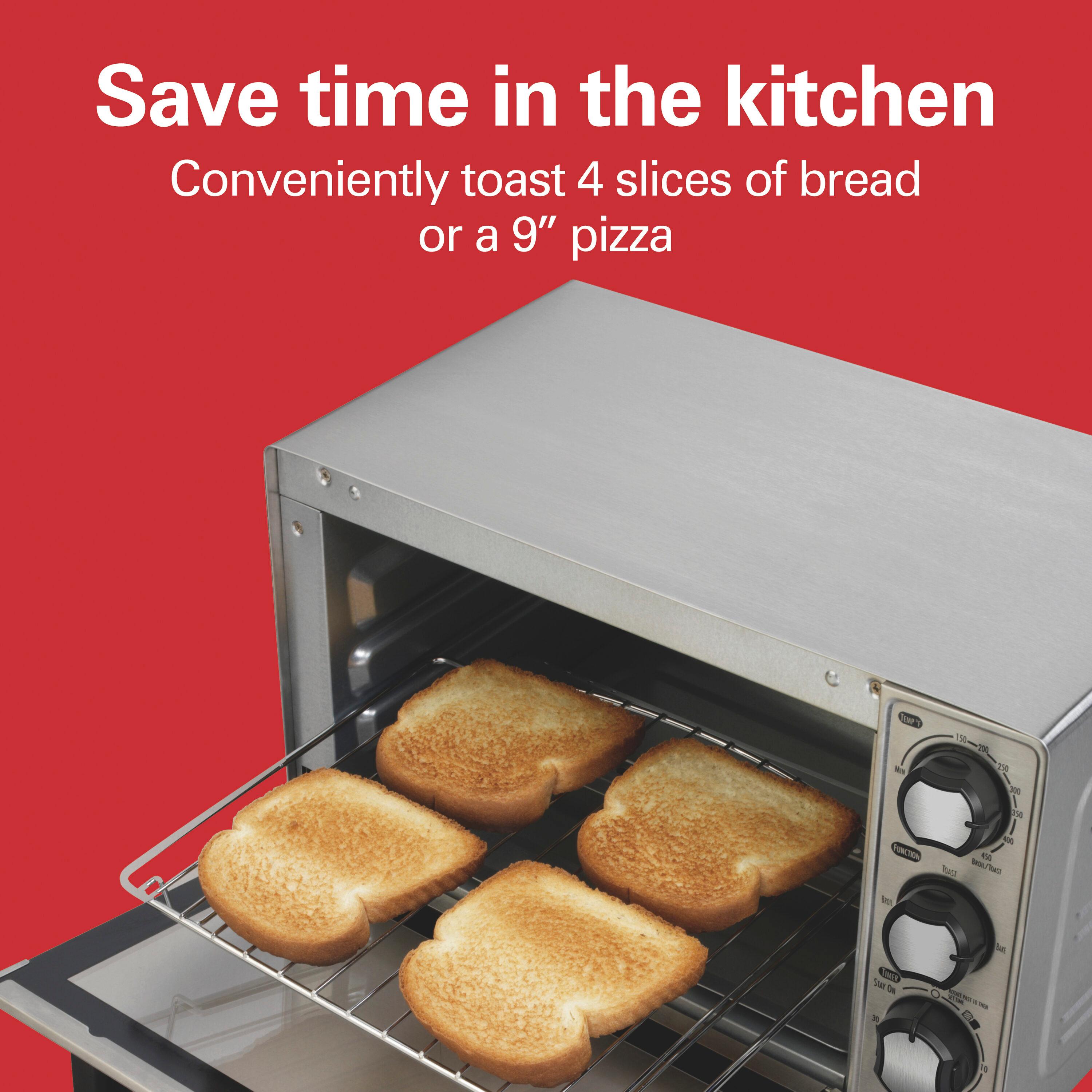 Hamilton Beach® Large 4-Slice Countertop Toaster Oven & Pizza Maker & Reviews | Wayfair