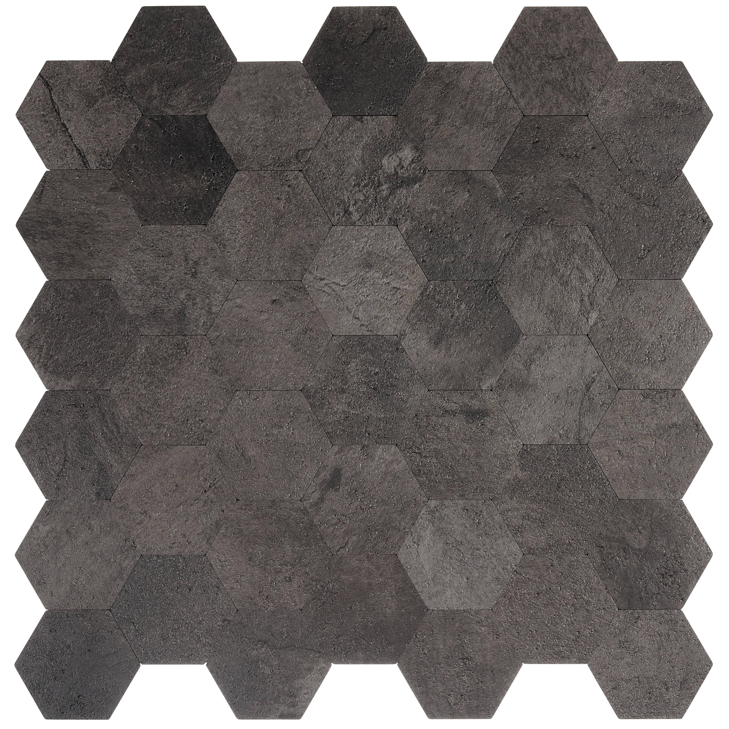 Avant Decor 8 Tiles | Stone Composite Small Hexagon Tiles | Peel and Stick Kitchen Backsplash Stick On Wall Easy DIY Installation 11.33" x 11.41"