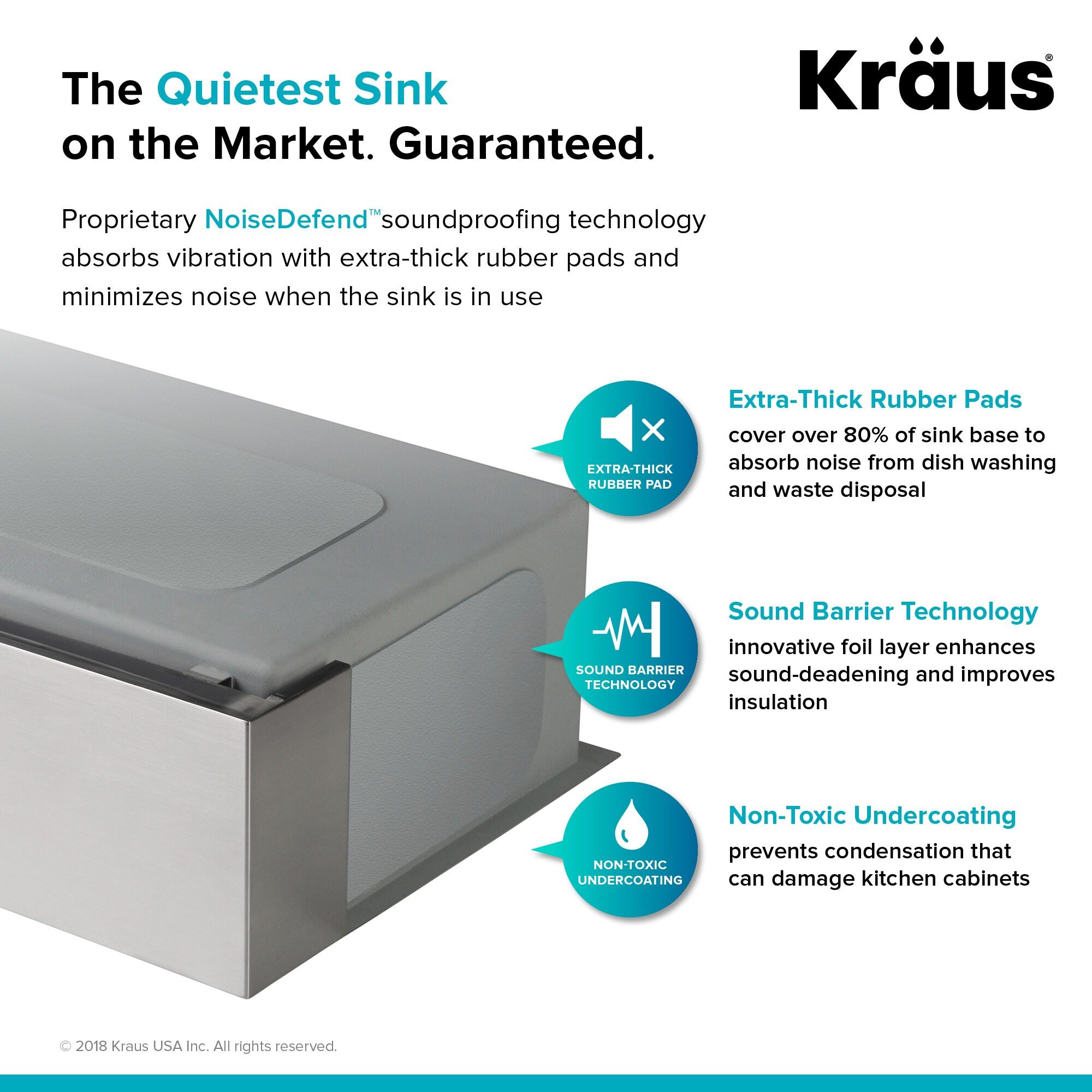 KRAUS Standart Pro Apron Front Farmhouse 16 Gauge Single Bowl Stainless Steel Kitchen Sink