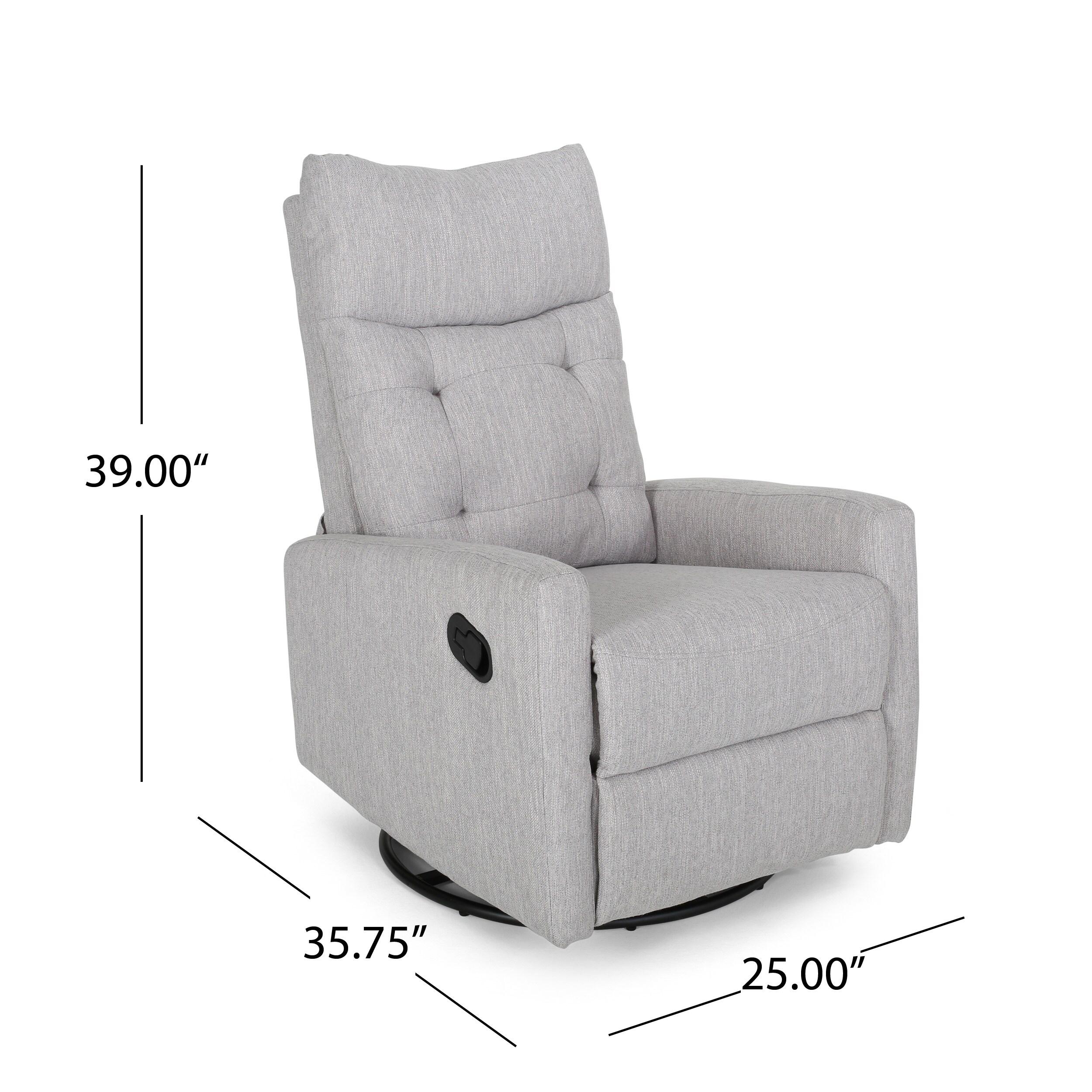 Woodglen Contemporary Glider Swivel Recliner Light Gray - Christopher Knight Home