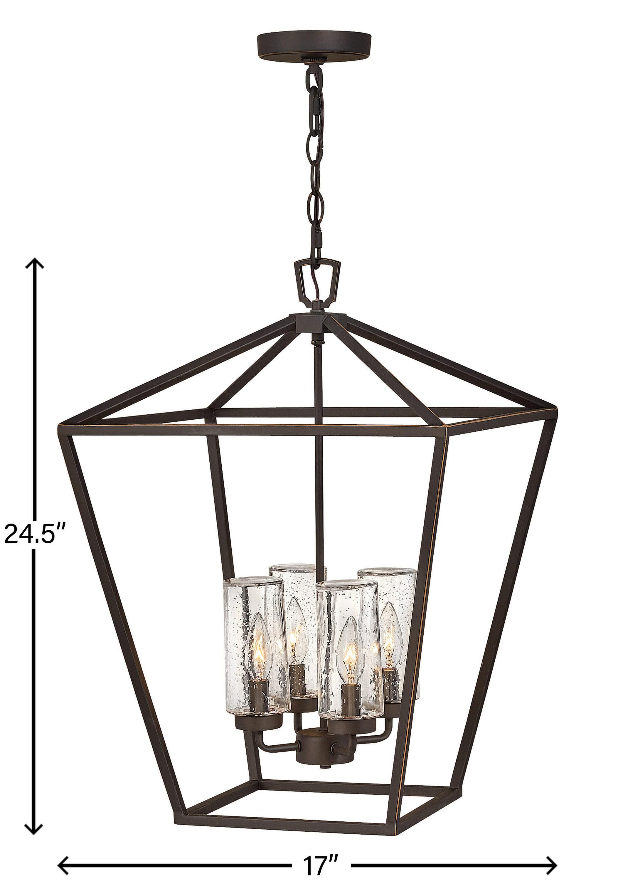 Alford Place 4 -Bulb 24.5" H Outdoor Hanging Lantern