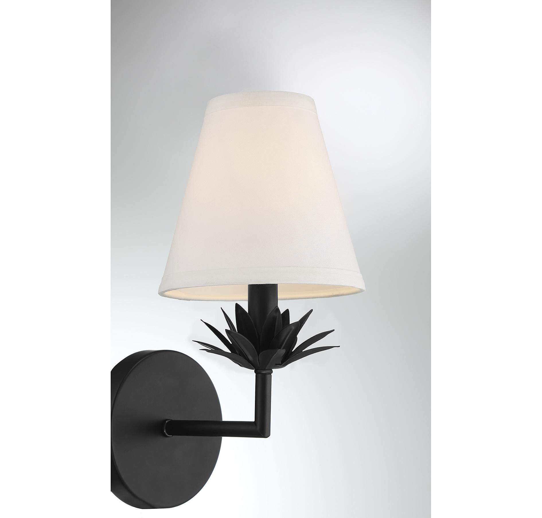 Trade Winds Rosalie 1-Light Wall Sconce in Matte Black