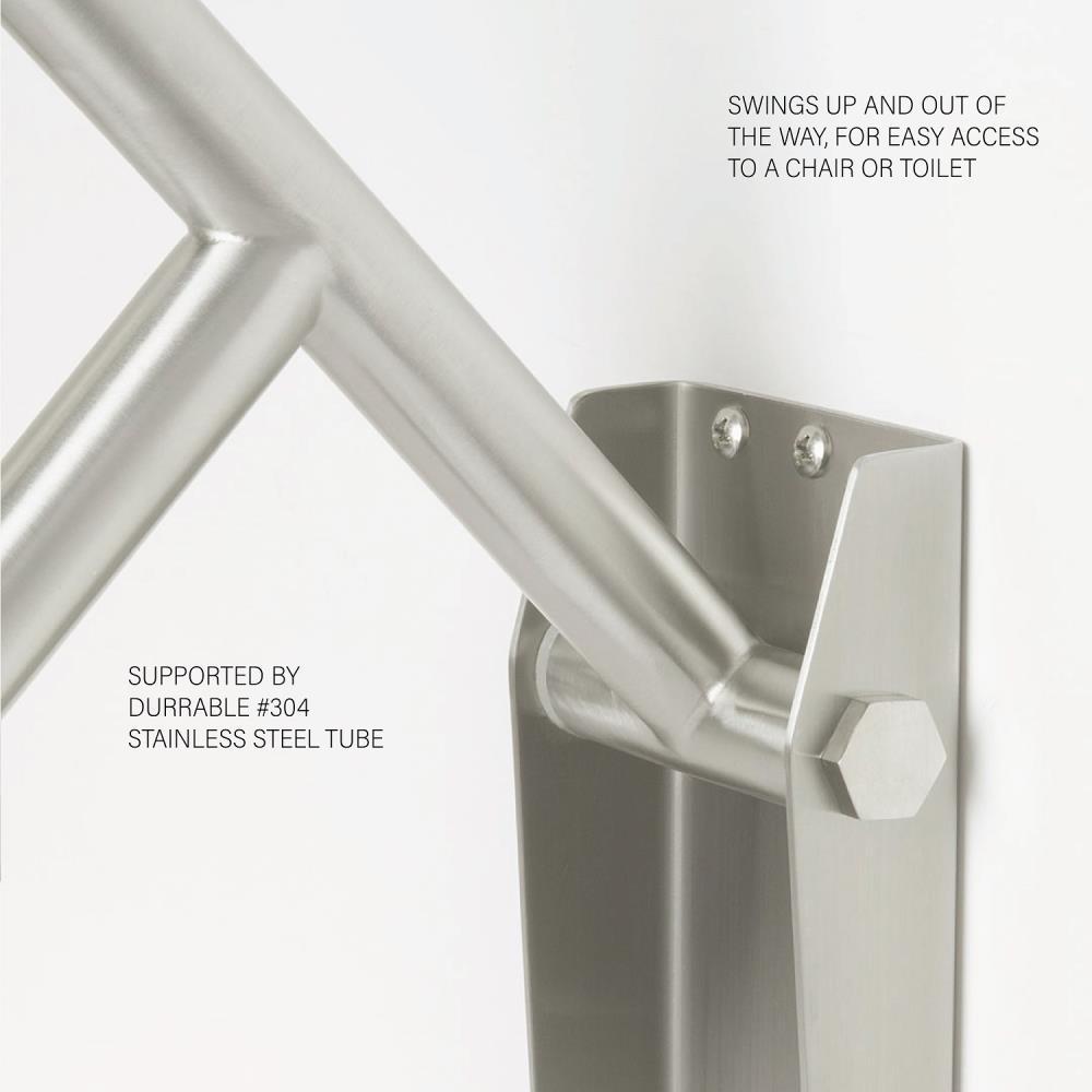 Seachrome 30" Lifestyle & Wellness® Swing-Up Bathroom Handicap Grab Bar, Satin Finish