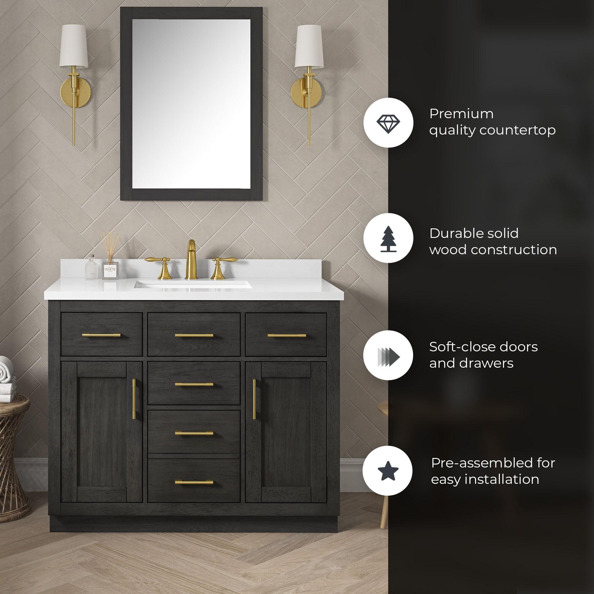 OVE Decors Bailey 42" Single Bathroom Vanity with Premium Countertop