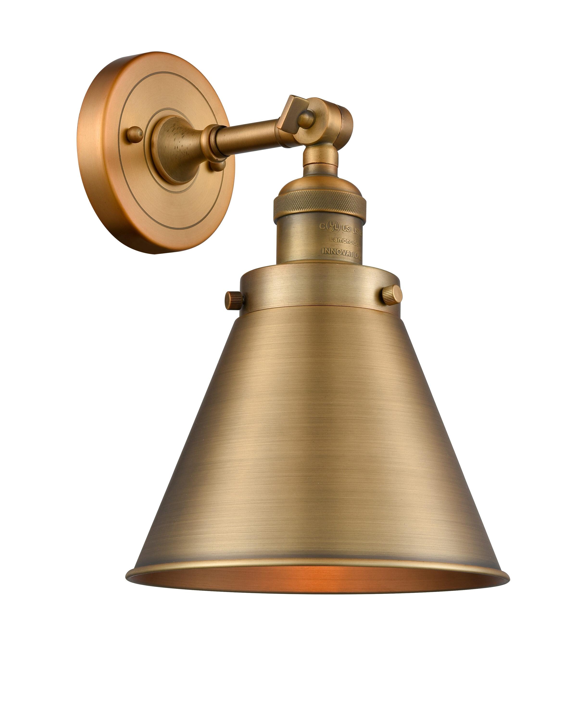 Innovations Lighting Franklin Restoration 1 - Light Sconce in  Brushed Brass