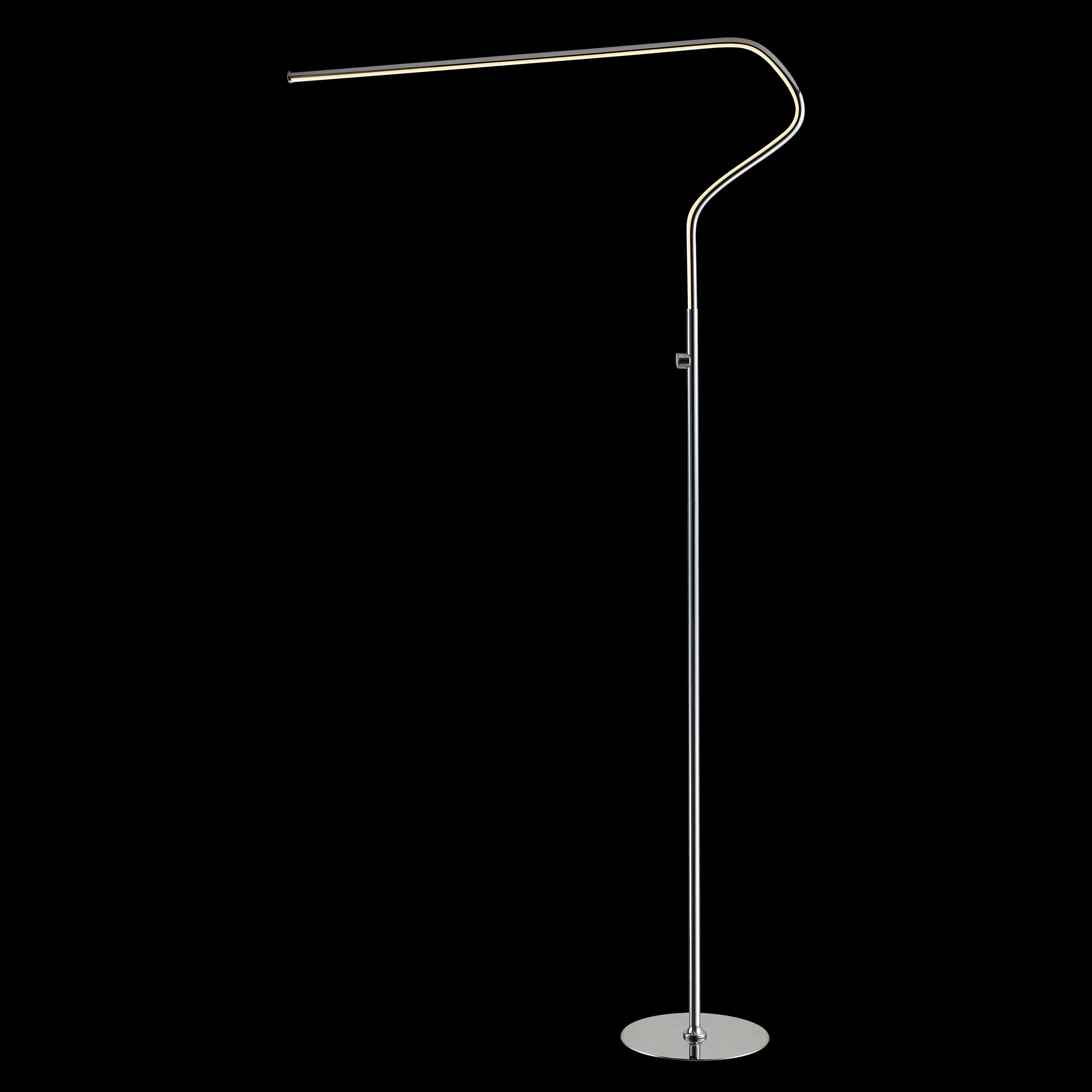 JONATHAN Y JYL7020A Julian 65.25" Integrated LED Metal Floor Lamp, Minimalistic, Modern, Contemporary for living room, dinning room, bedroom, office, Chrome