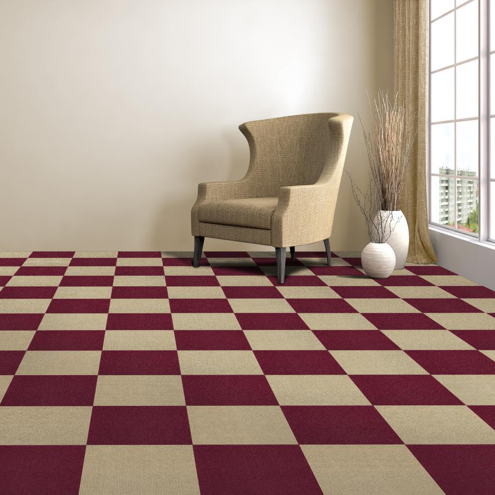 Achim Importing Co Nexus 12'' W x 12'' L Level Loop Adhesive, Peel & Stick Polyester Carpet Tile