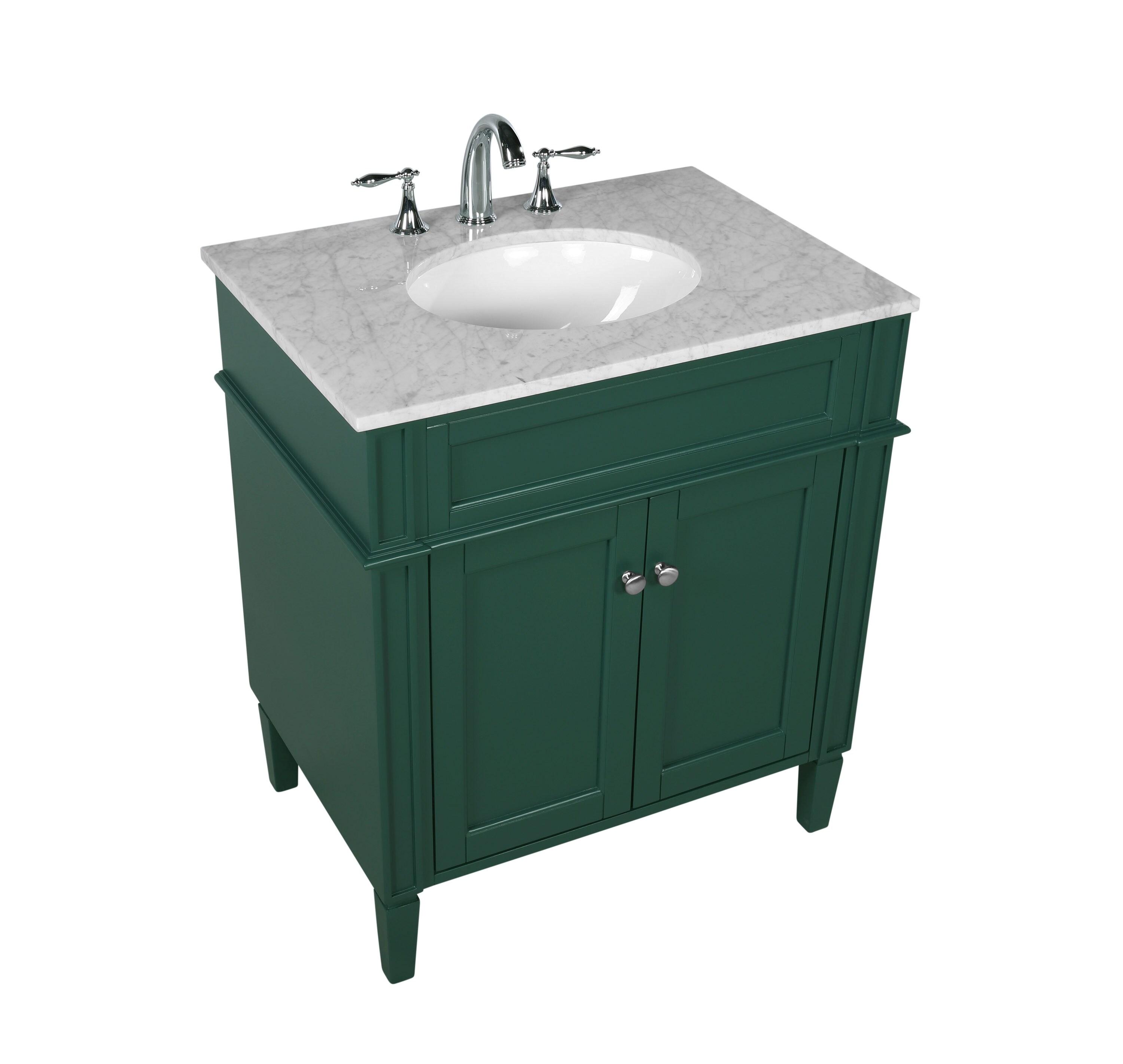 Elegant Decor  30 in. Single Bathroom Vanity in Green