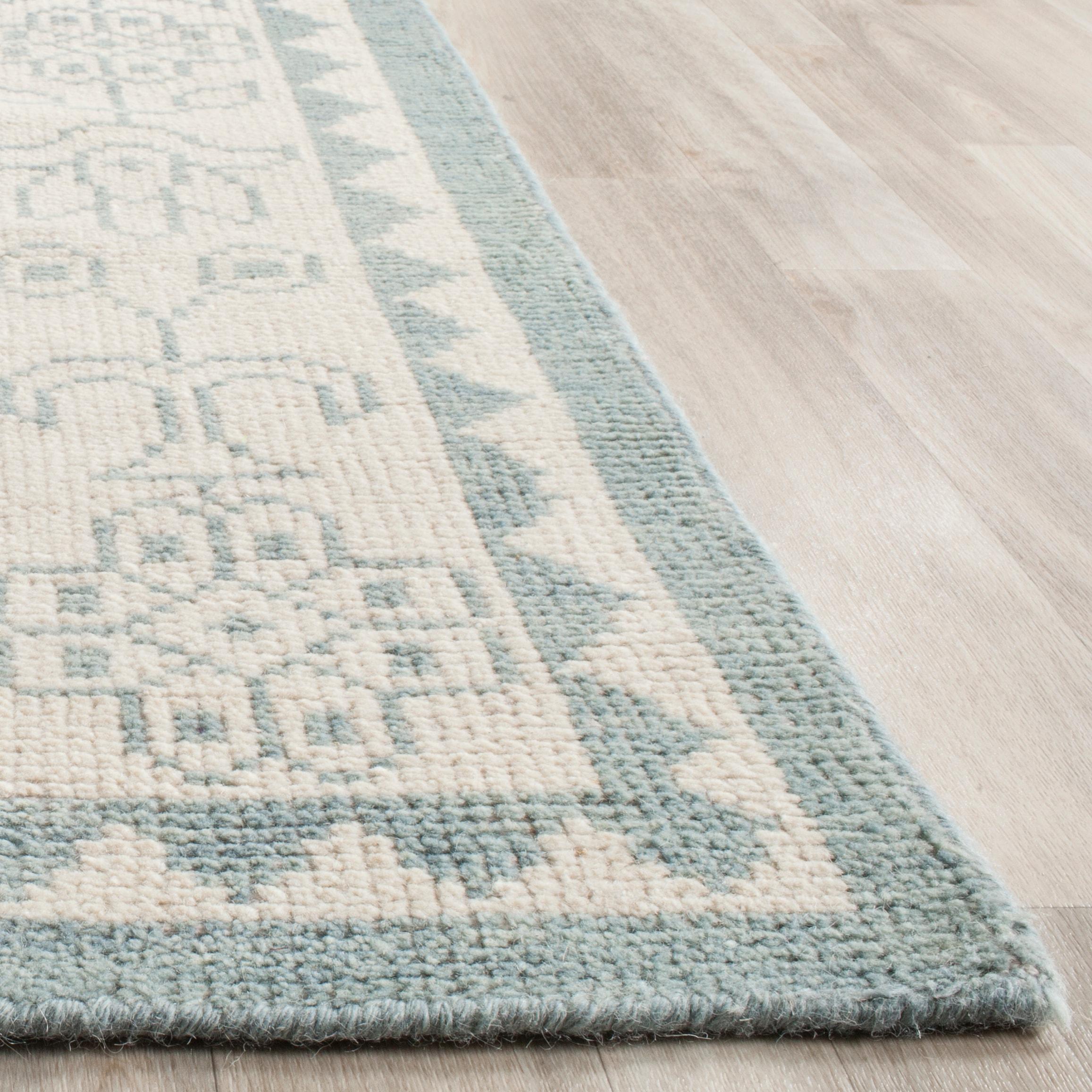 Kenya KNY638 Hand Knotted Runner Rug - Ivory/Blue - 2'3"x8' - Safavieh.