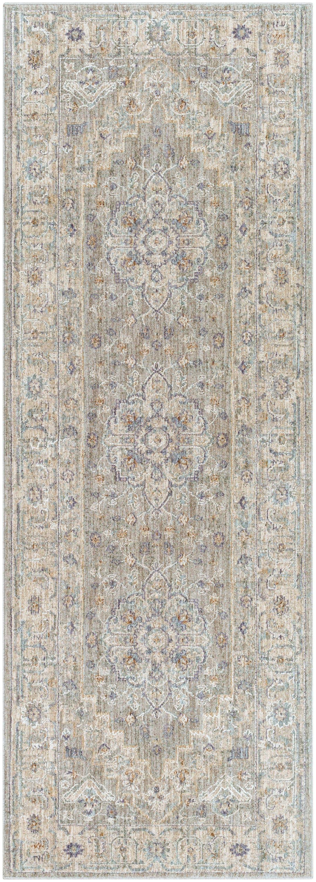 Elegant Avant Garde 31''x87'' Reversible Gray Synthetic Rug