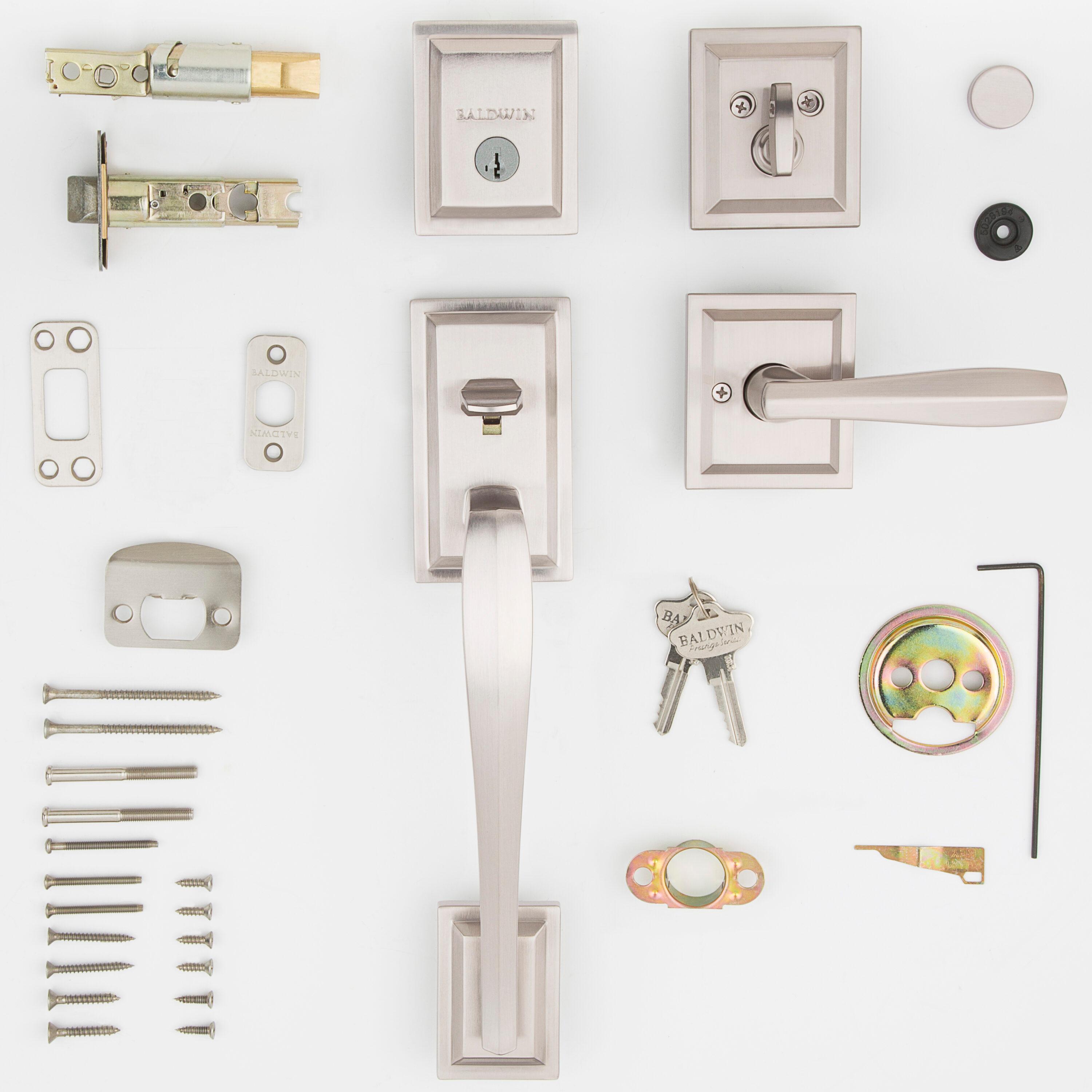 Torrey Pines Satin Nickel Single-Cylinder Deadbolt Handleset