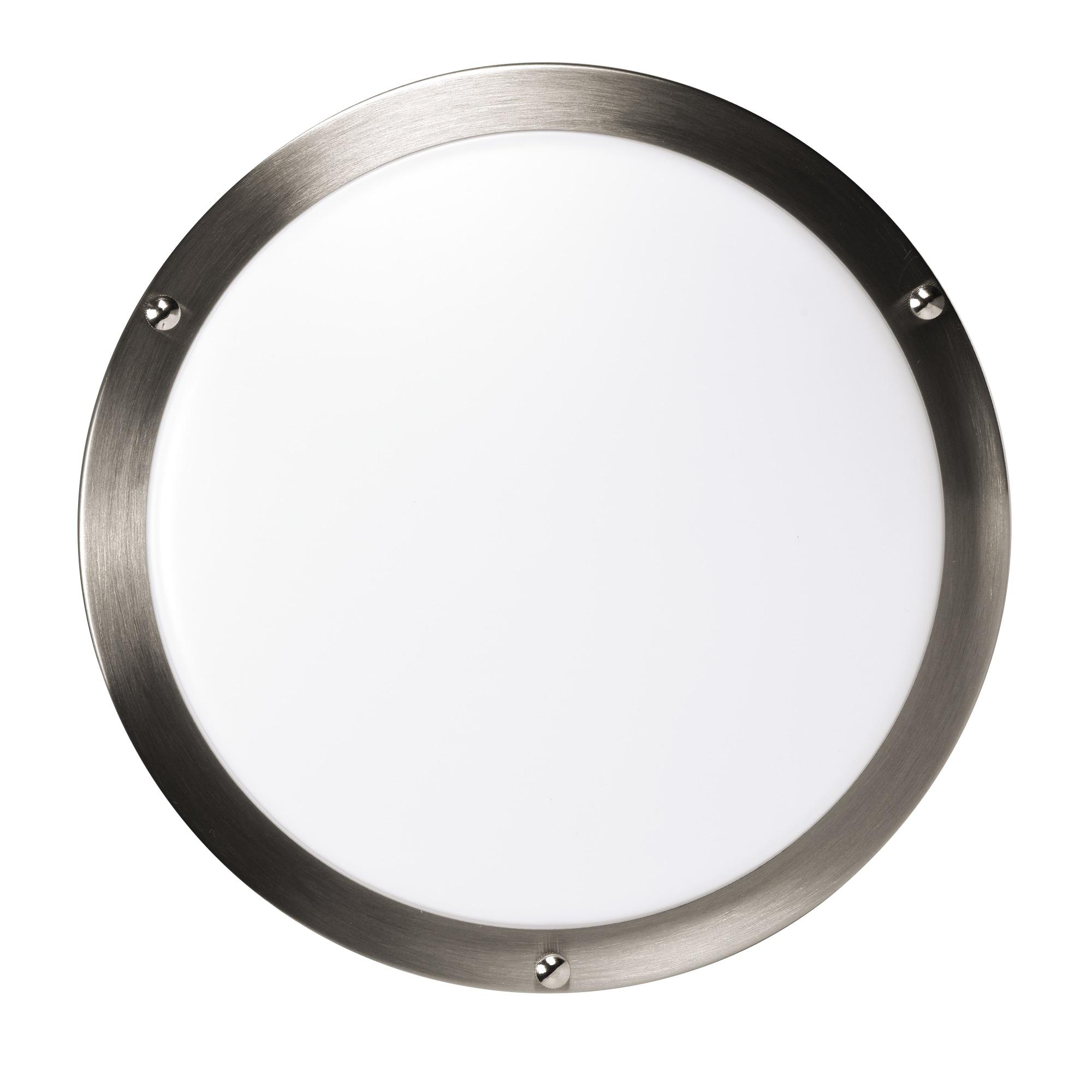 Designers Fountain Flush Mount Ceiling Light, 10 Inch Round LED DC Lighting Fixture Kitchen, Bedroom, Bathroom, Hallway, Dimmable, 1150 Lumens, 3000K/4000K/5000K, Brushed Nickel, EV1410C3C-35