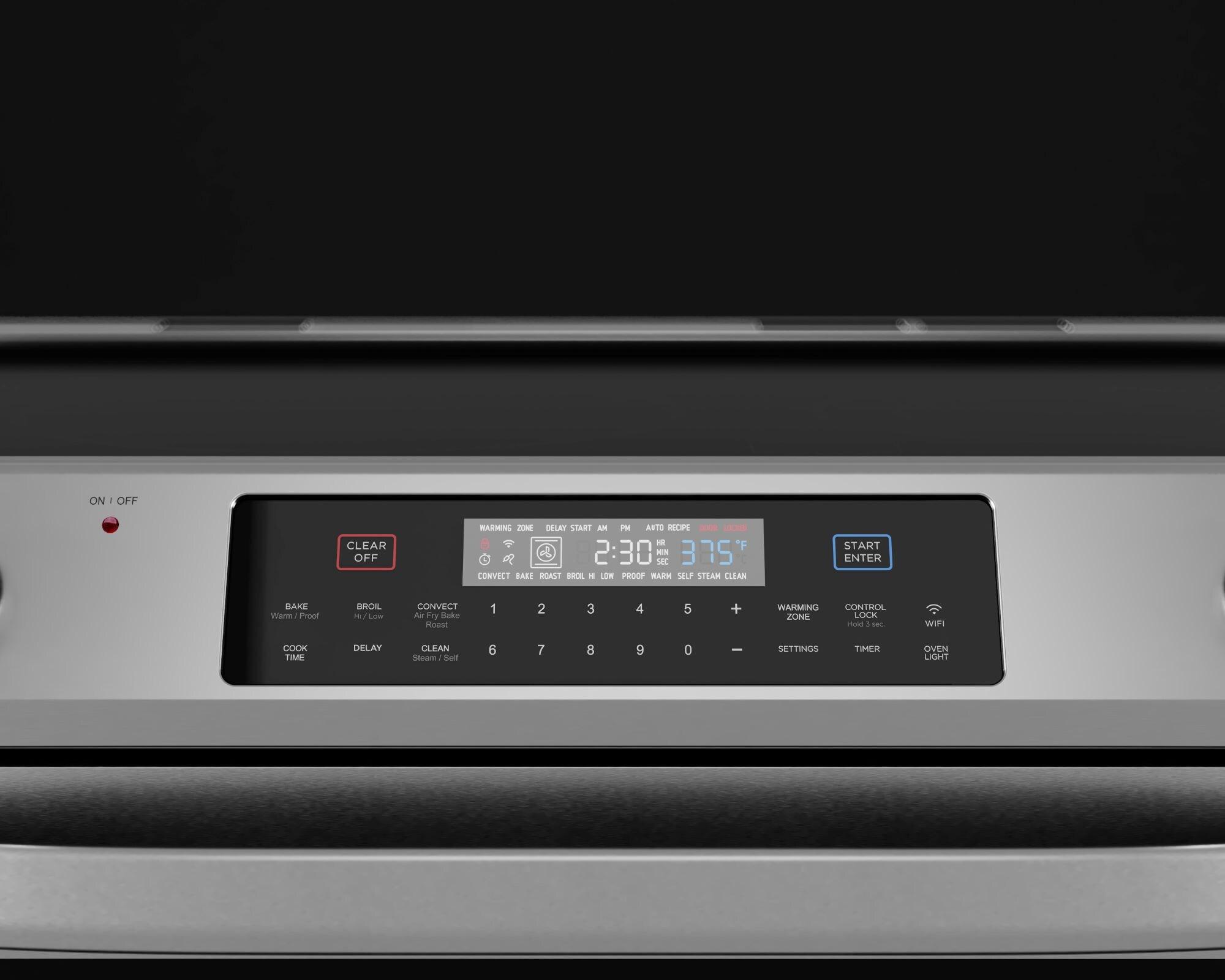 Midea 30-In Slide-In Electric Range with Wi-Fi Connectivity and Fan Convection, Stainless Steel,  MES30S2AST