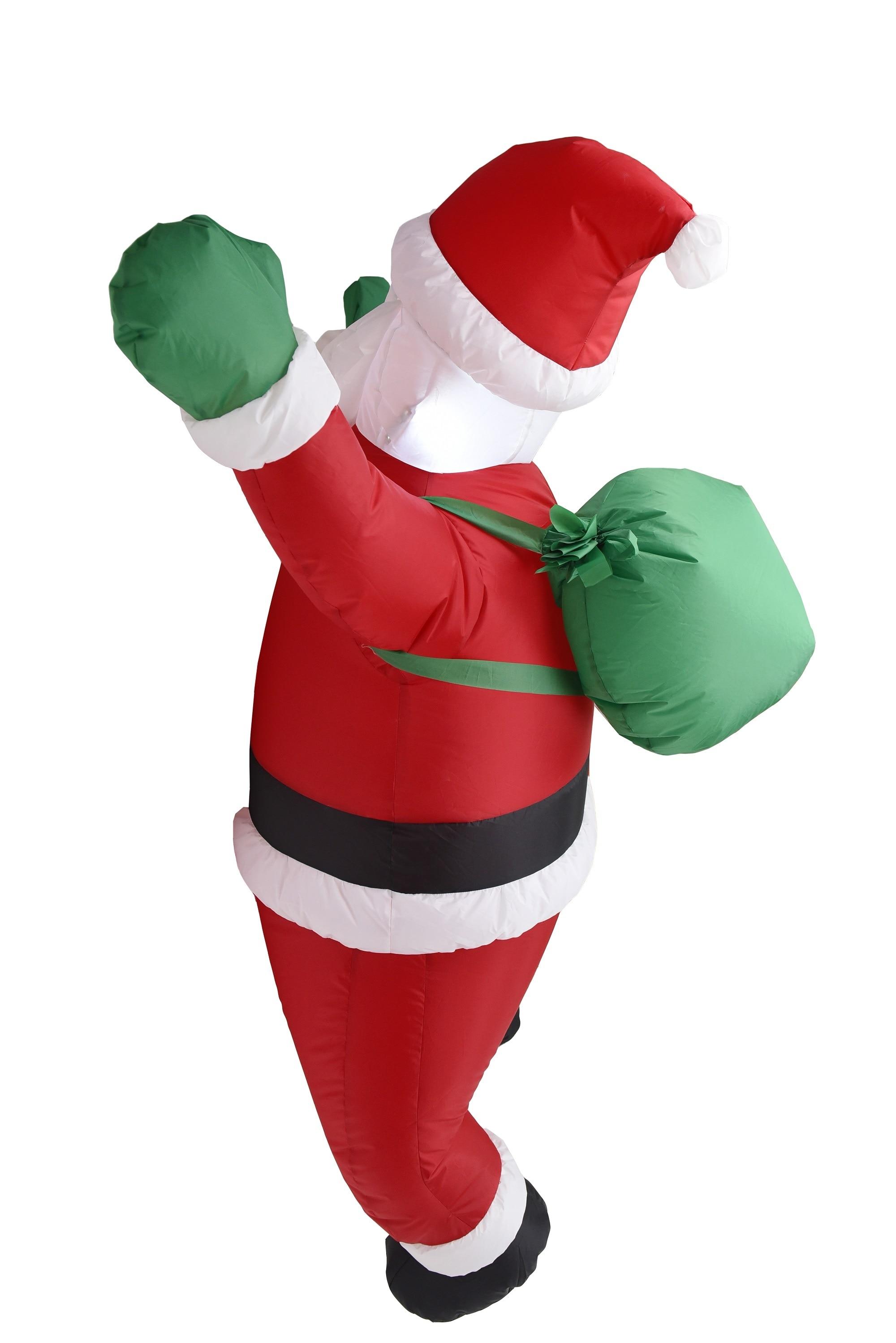 JOYFY 5.5 FT Christmas Inflatable Hanging Climbing Santa with Gift Bag Decorations for Xmas Party, Outdoor, Yard, Garden, Lawn Winter Decoration