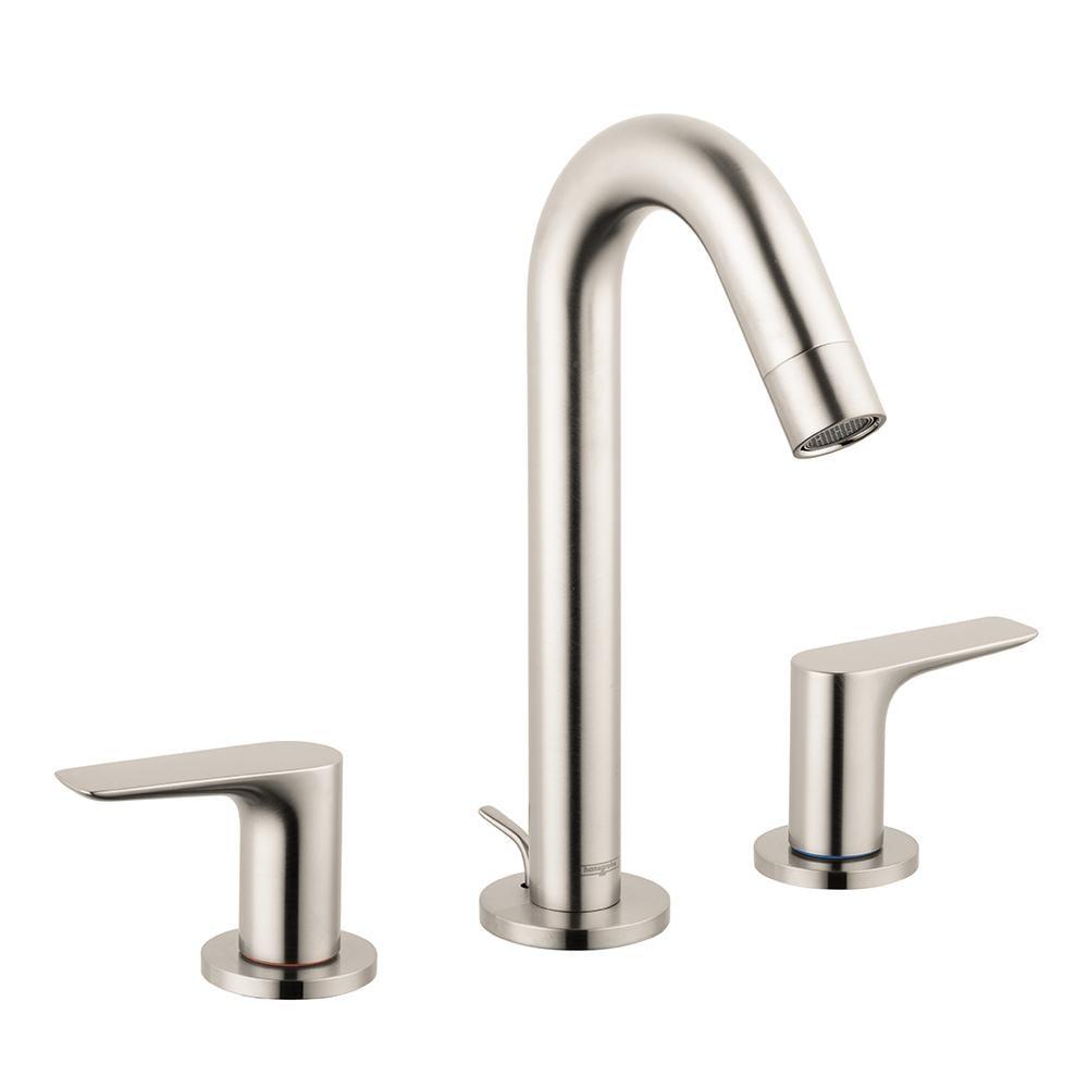 Logis Widespread Bathroom Faucet with Drain Assembly