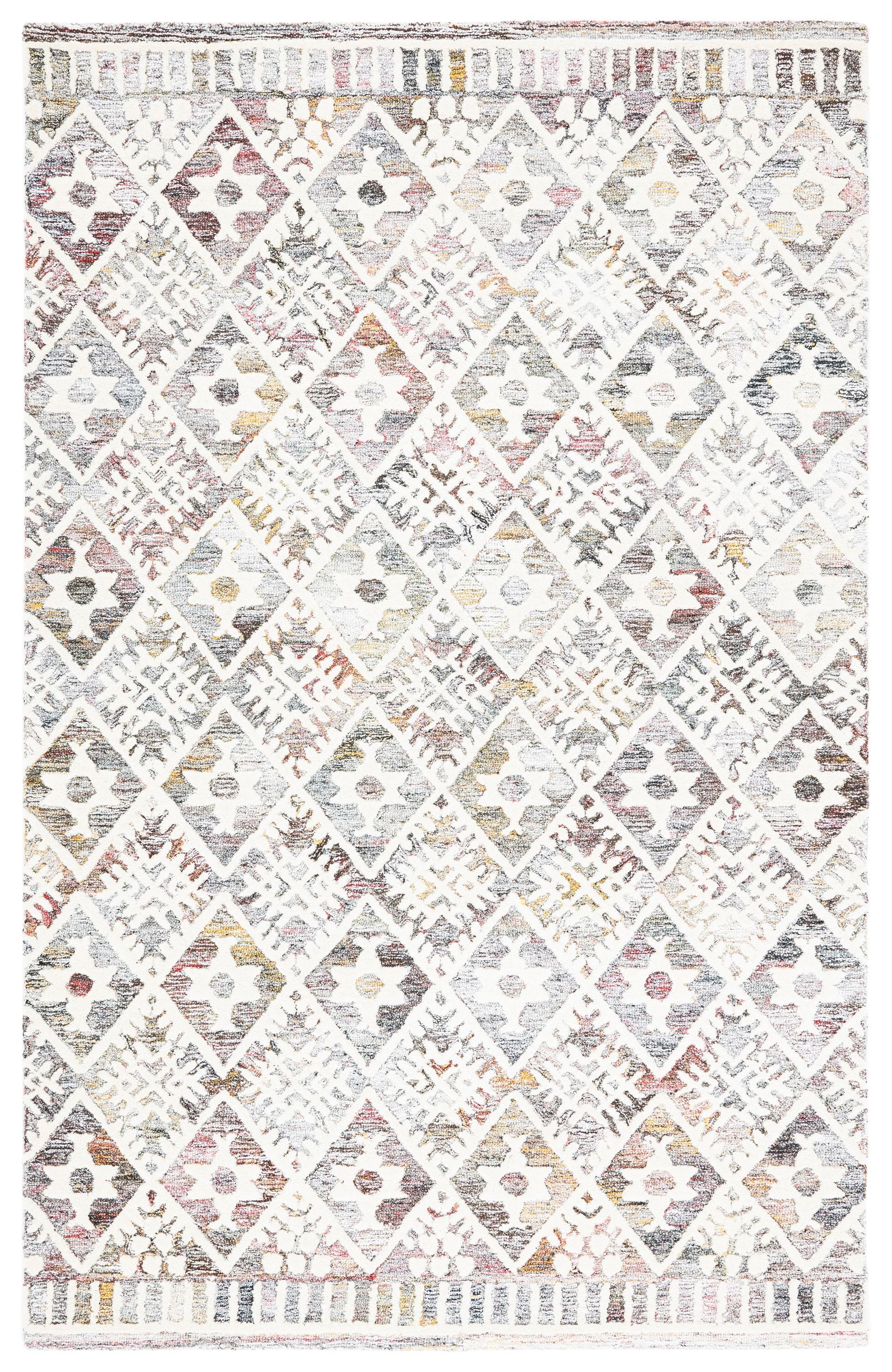 Roslyn ROS803 Hand Tufted Area Rug - Red/Ivory - 4'x6' - Safavieh.