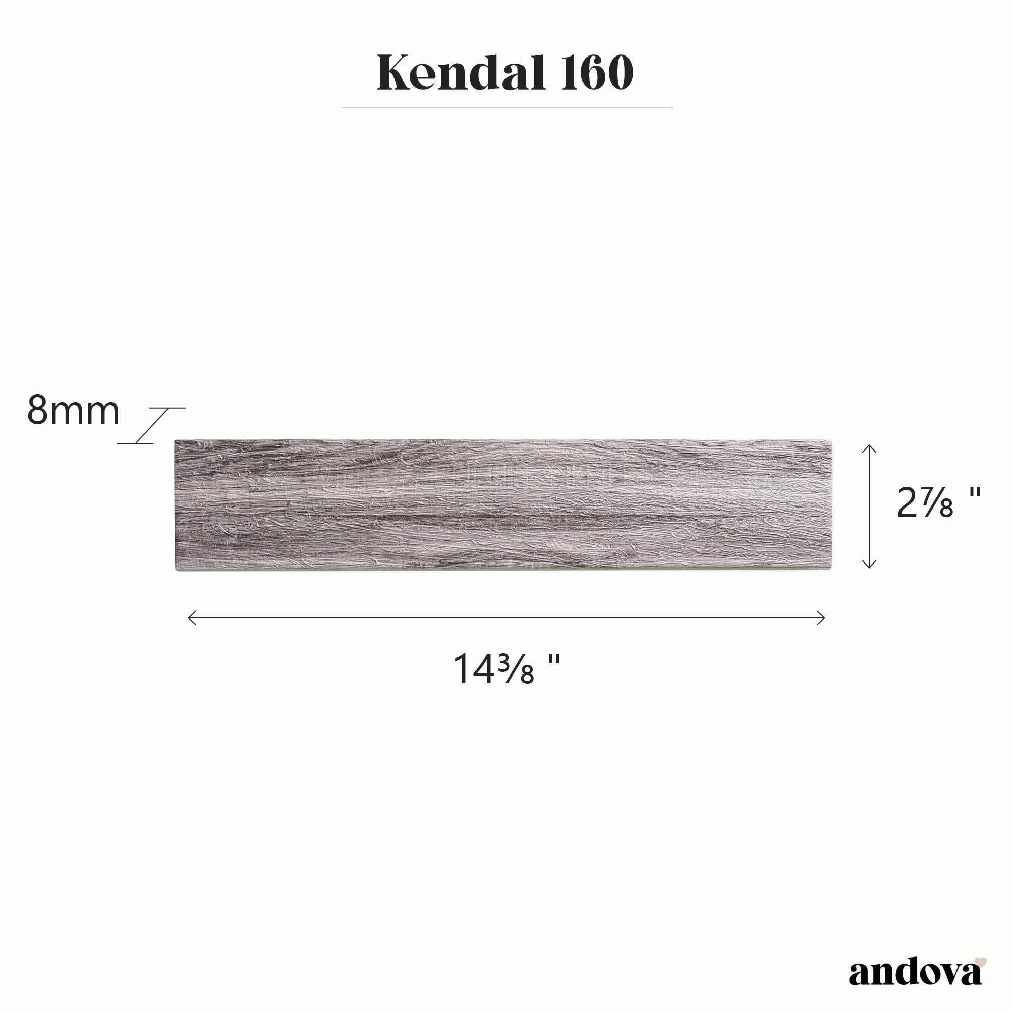 Kendel 3'' x 14'' Glass Subway Kitchen Backsplash and Shower Wall Tile
