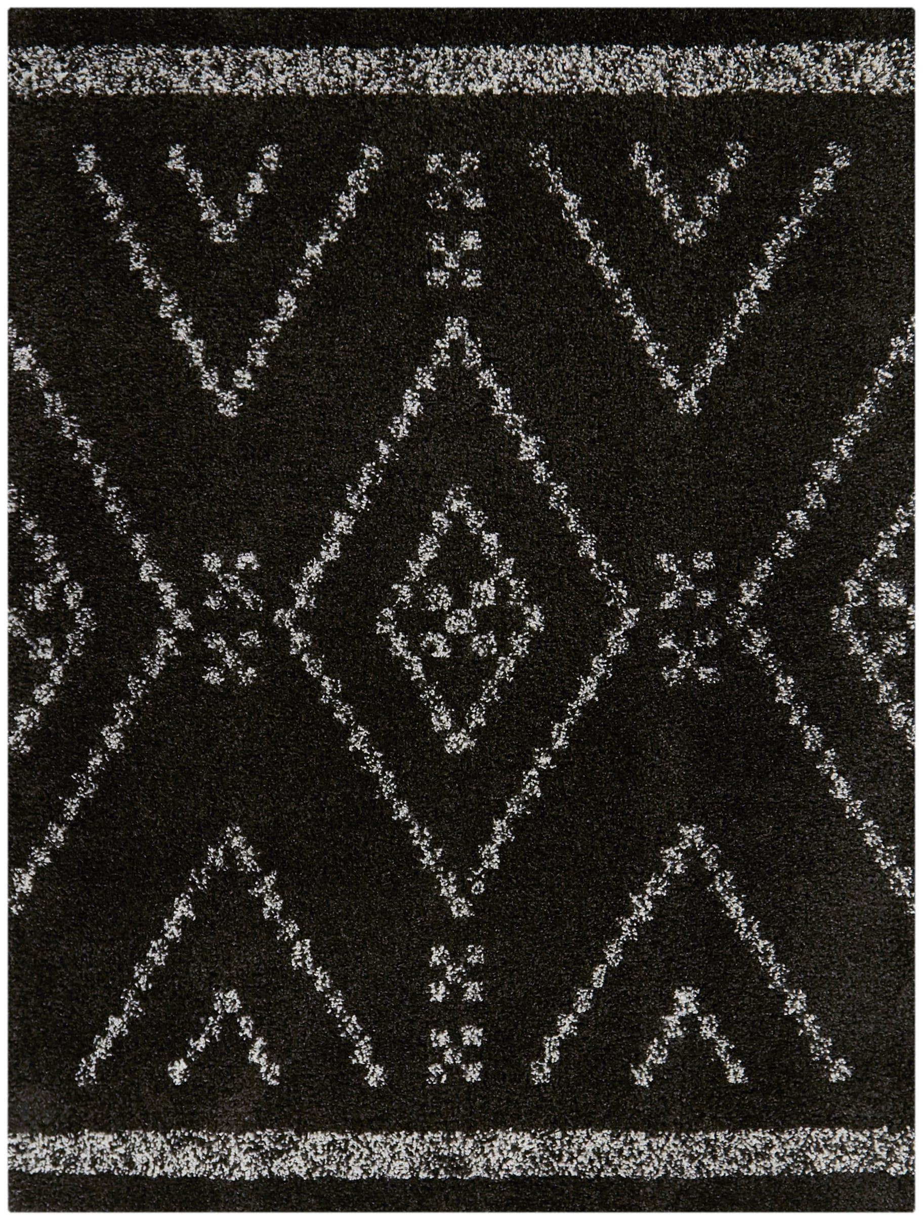 Balta Culver Southwestern Diamond Shag Area Rug Charcoal 5'3" x 7' 5' x 8' Blue, Cream, Black
