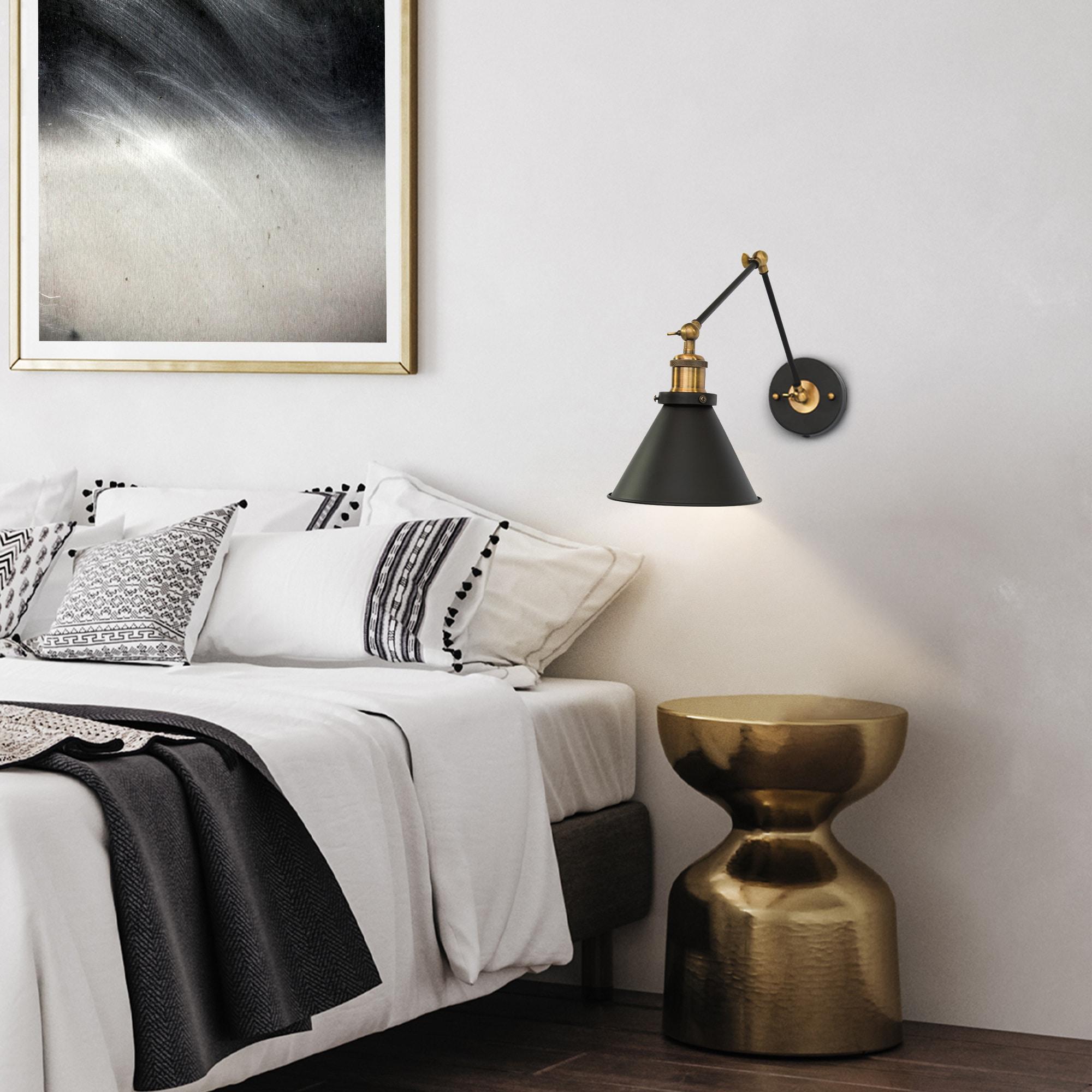 7.3-in W 1-Light Black Modern/Contemporary LED Wall Sconce for Dressing Room, Powder Room