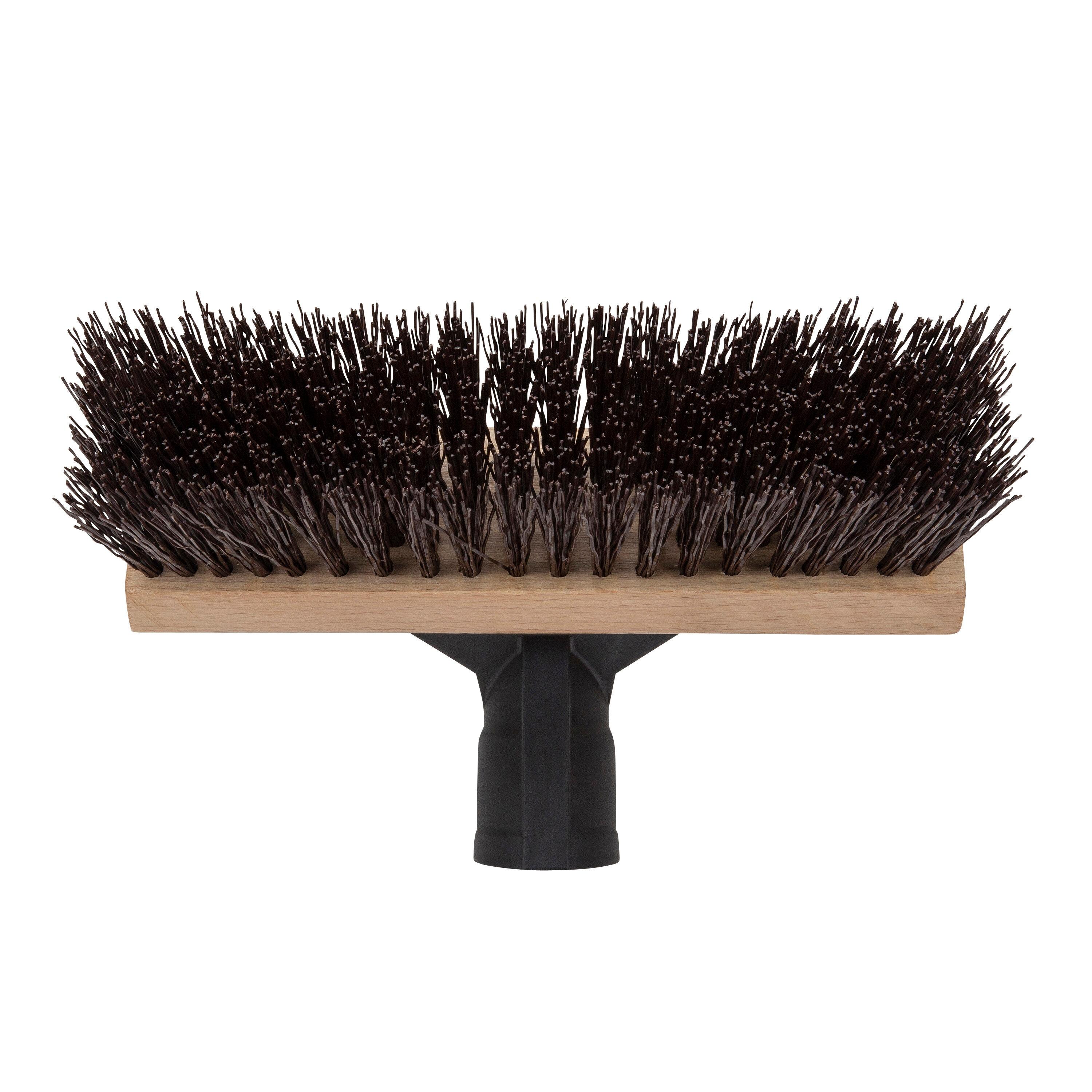 10'' Stiff Poly Fiber Bristle Wood Scrub Brush Head