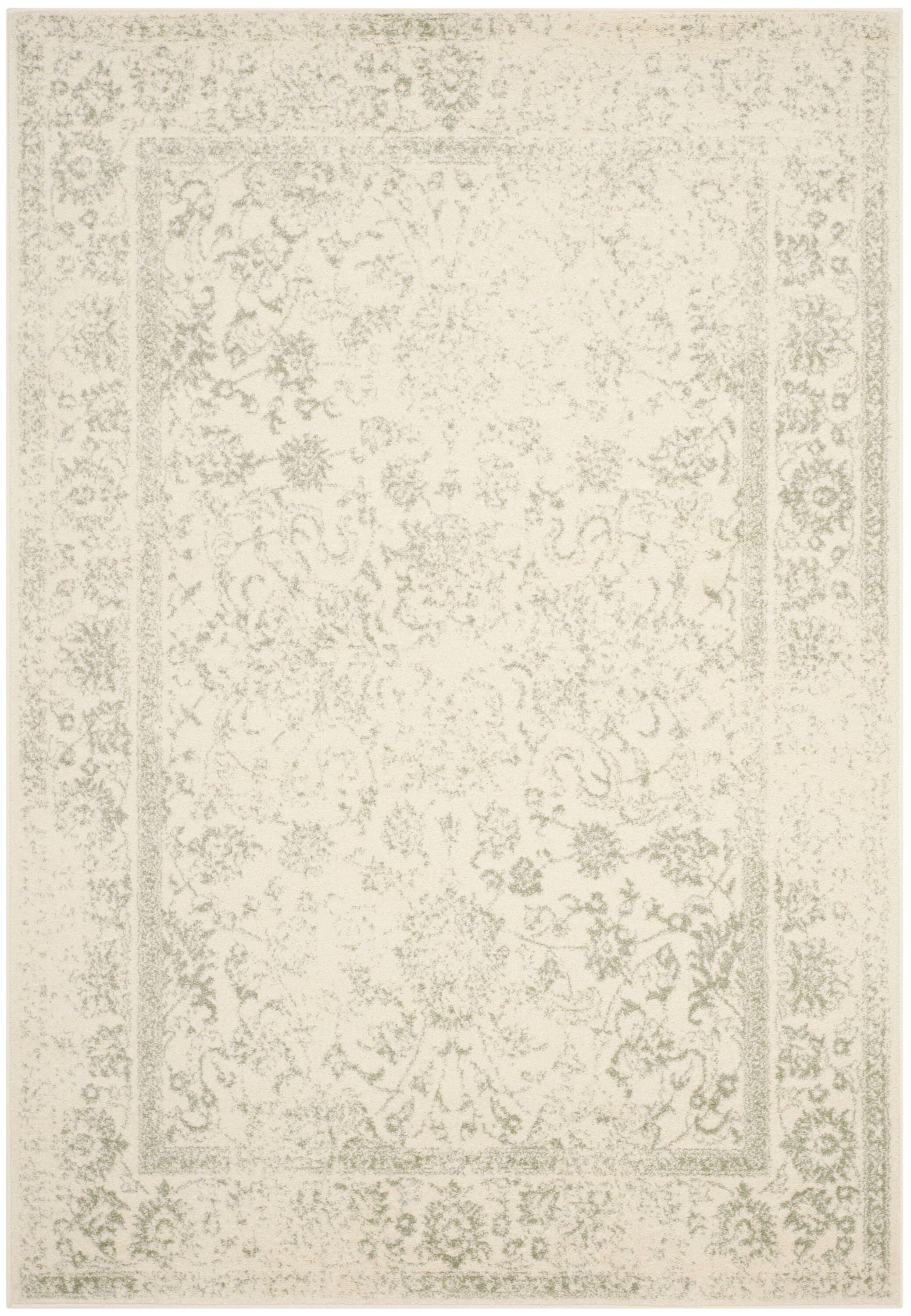 Adirondack ADR109 Machine Made Indoor Area Rug - Ivory/Sage - 6'x9' - Safavieh