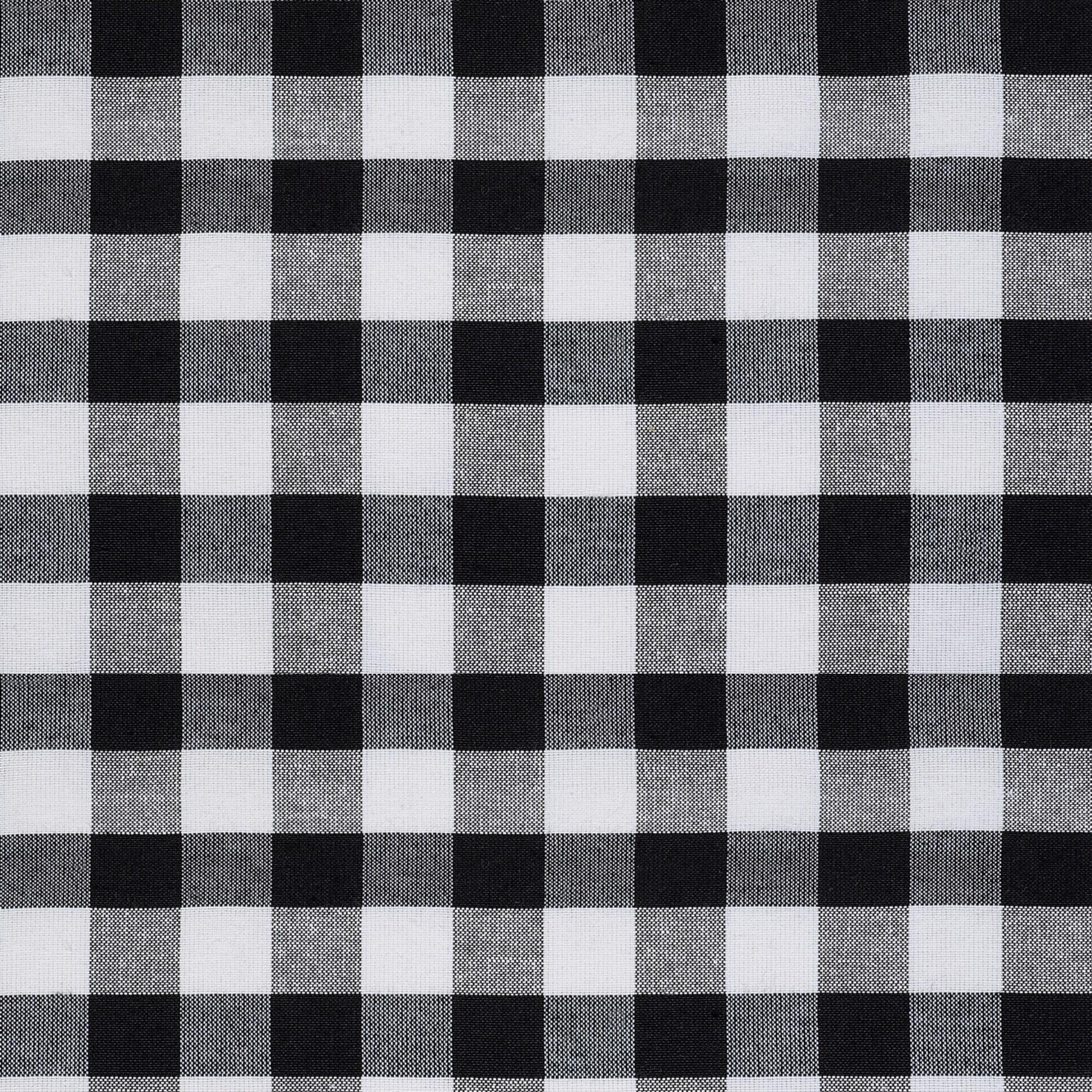 Achim Buffalo Check Window Curtain Panel, 42 inches x 84 inches, Black