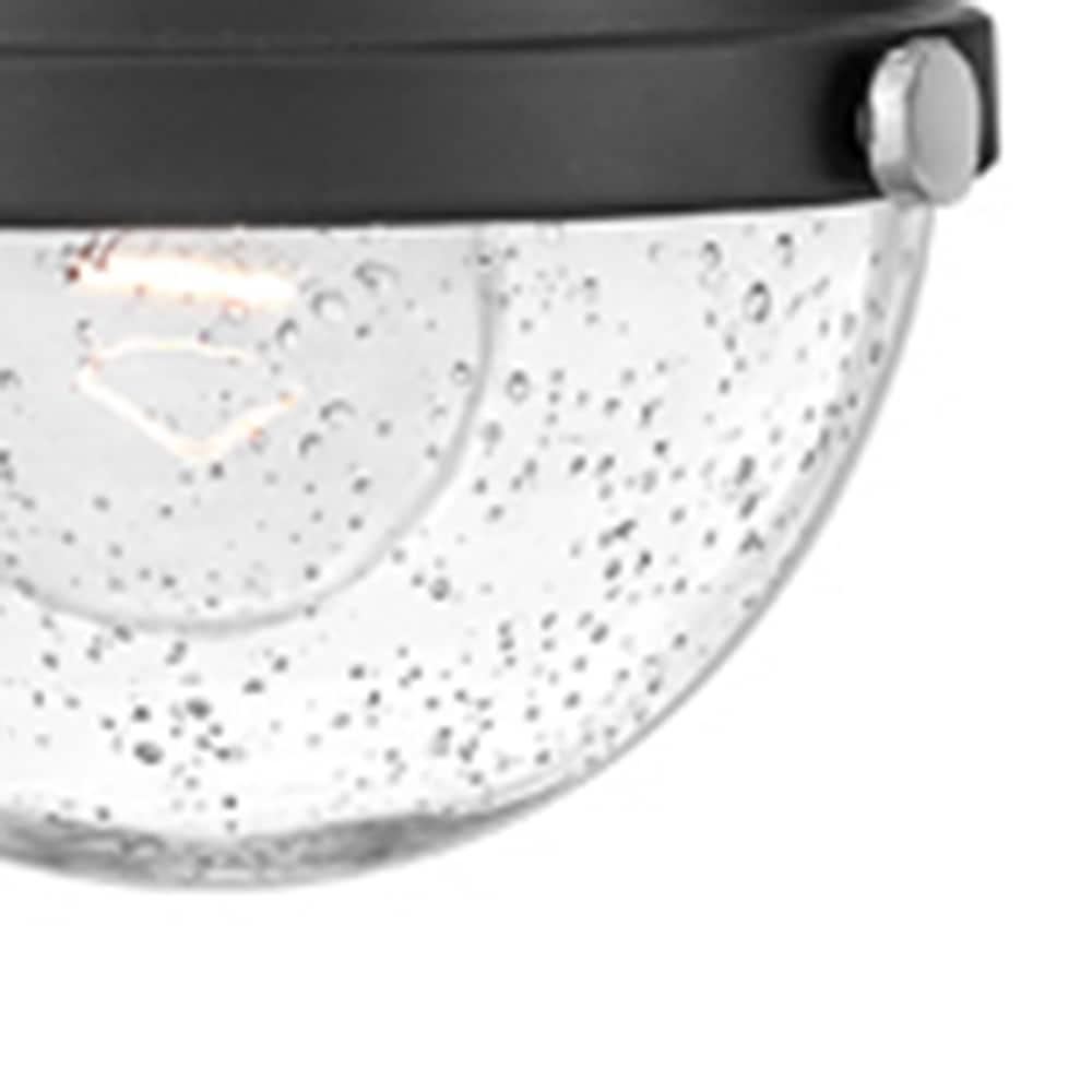 Fletcher Black Chrome 2-Light Outdoor Vanity Sconce with Clear Seedy Glass