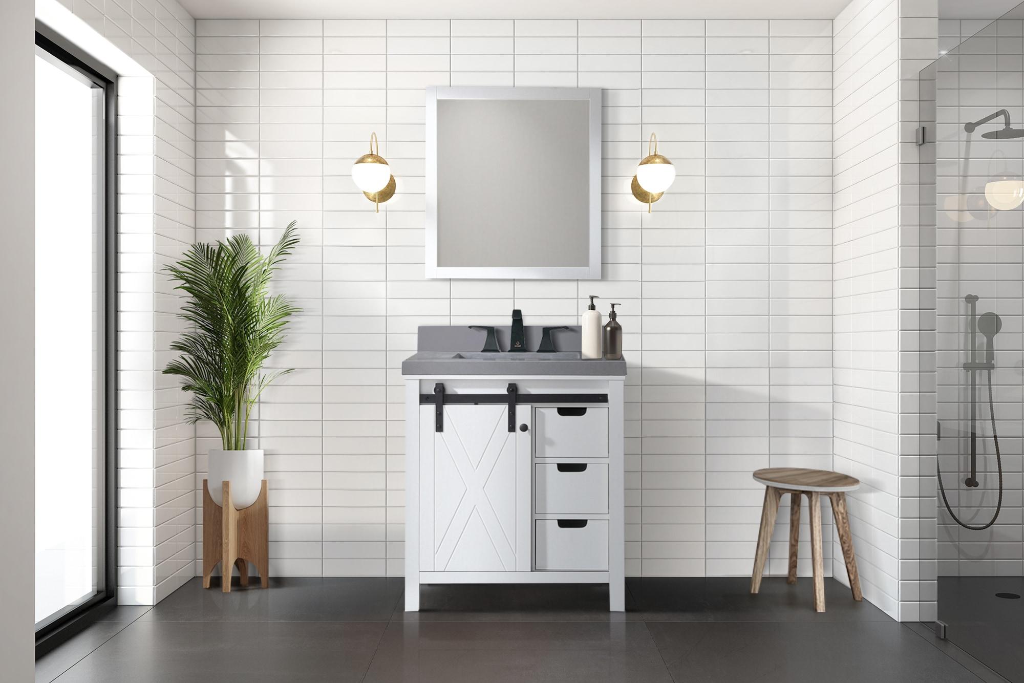 Lexora Marsyas 30 in W x 22 in D Single Bath Vanity