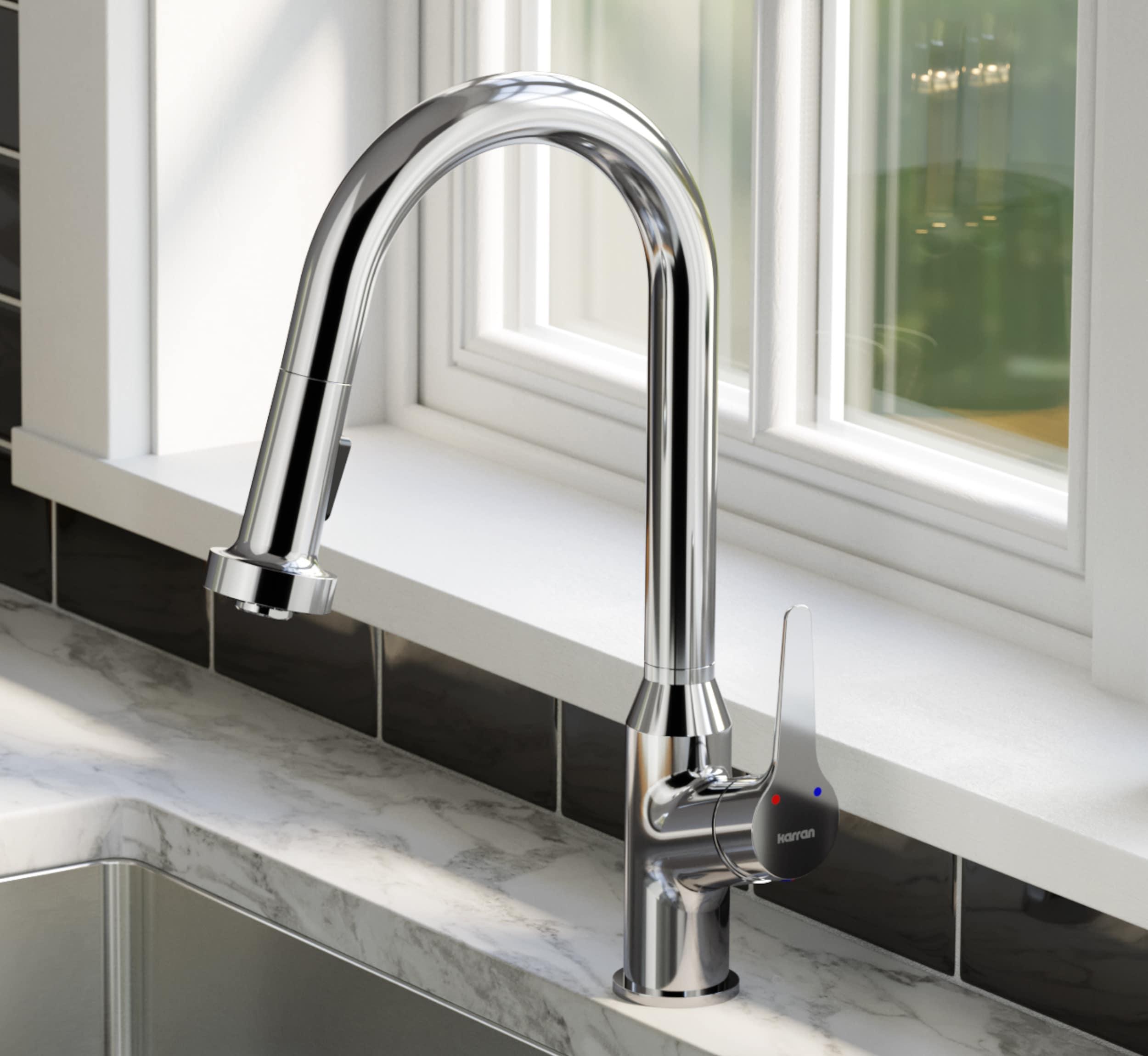 Karran Scottsdale Single Handle Pull Down Sprayer Kitchen Faucet
