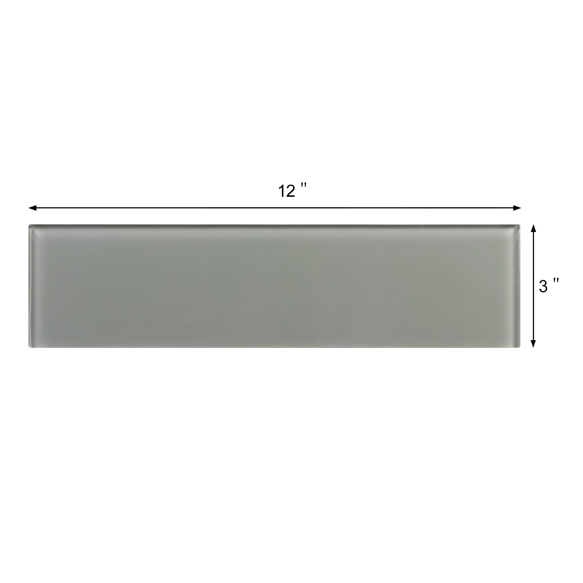 Quality Value Series 3" x 12" Straight Edge Glass Subway Tile