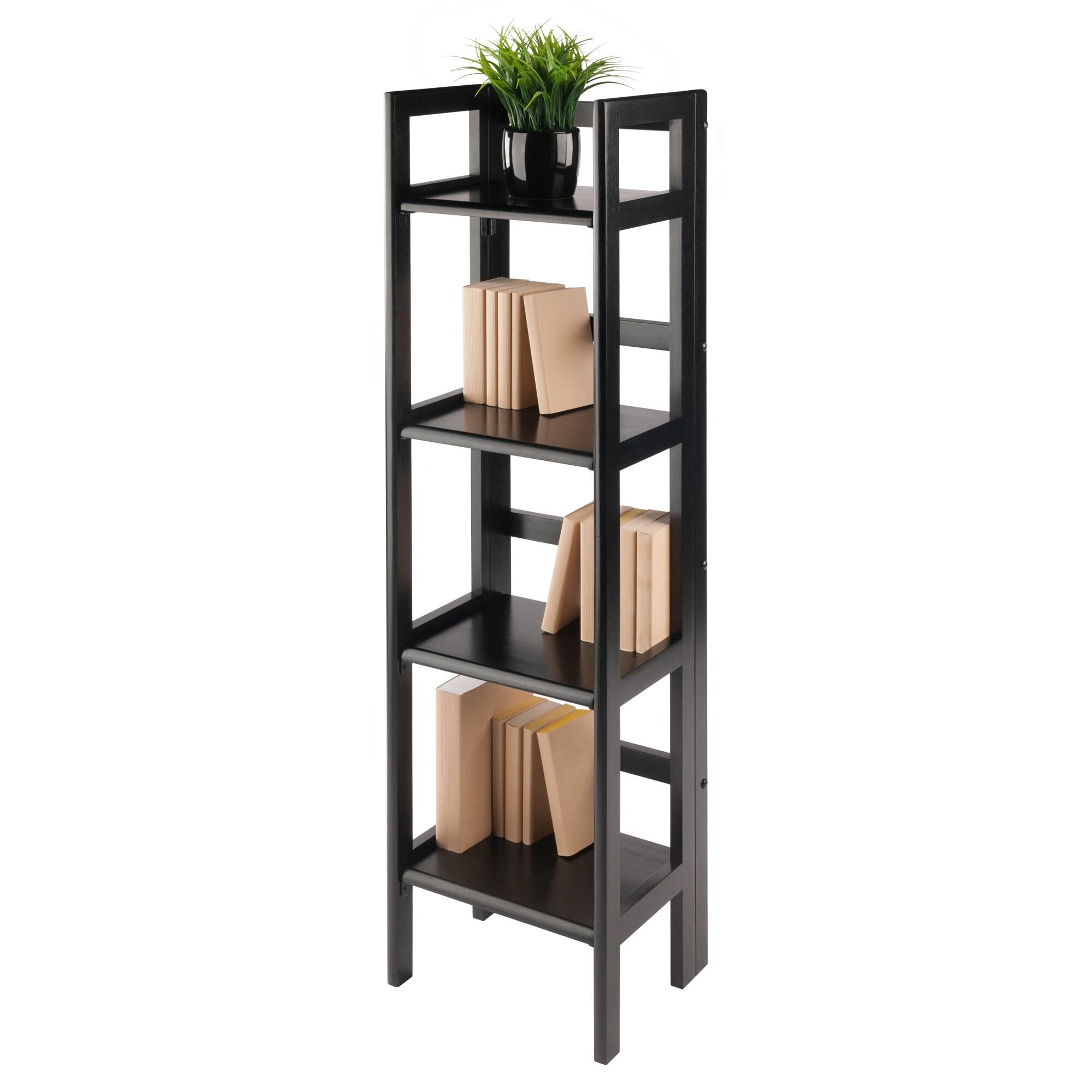 Winsome 51.34" Terry Folding Bookshelf Black