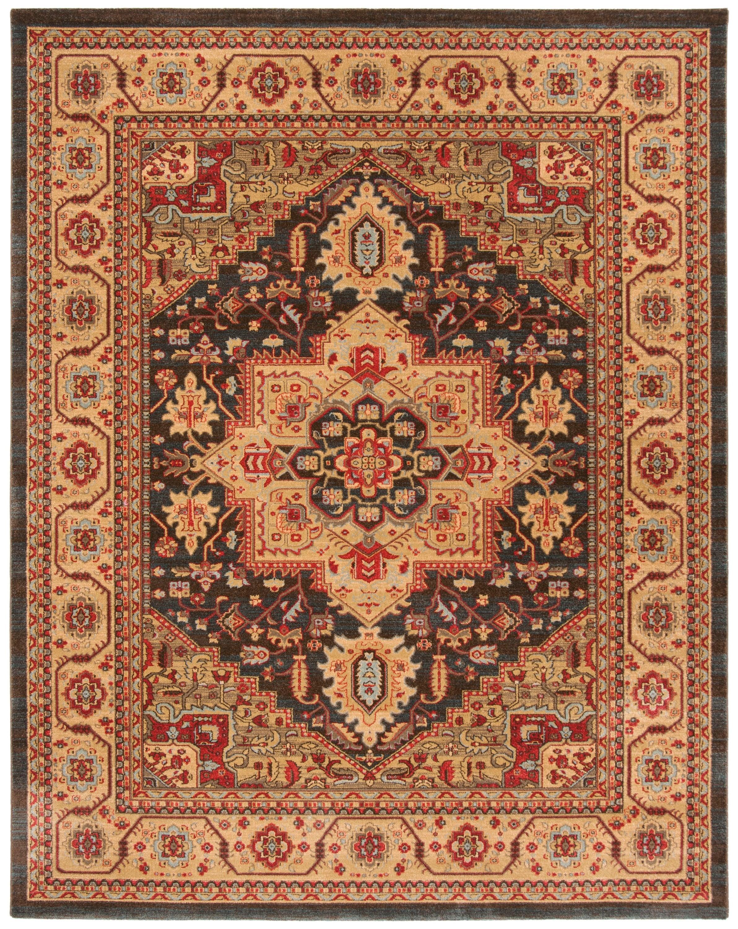 Mahal MAH656 Power Loomed Indoor Area Rug - Navy/Natural - 8'x11' - Safavieh.