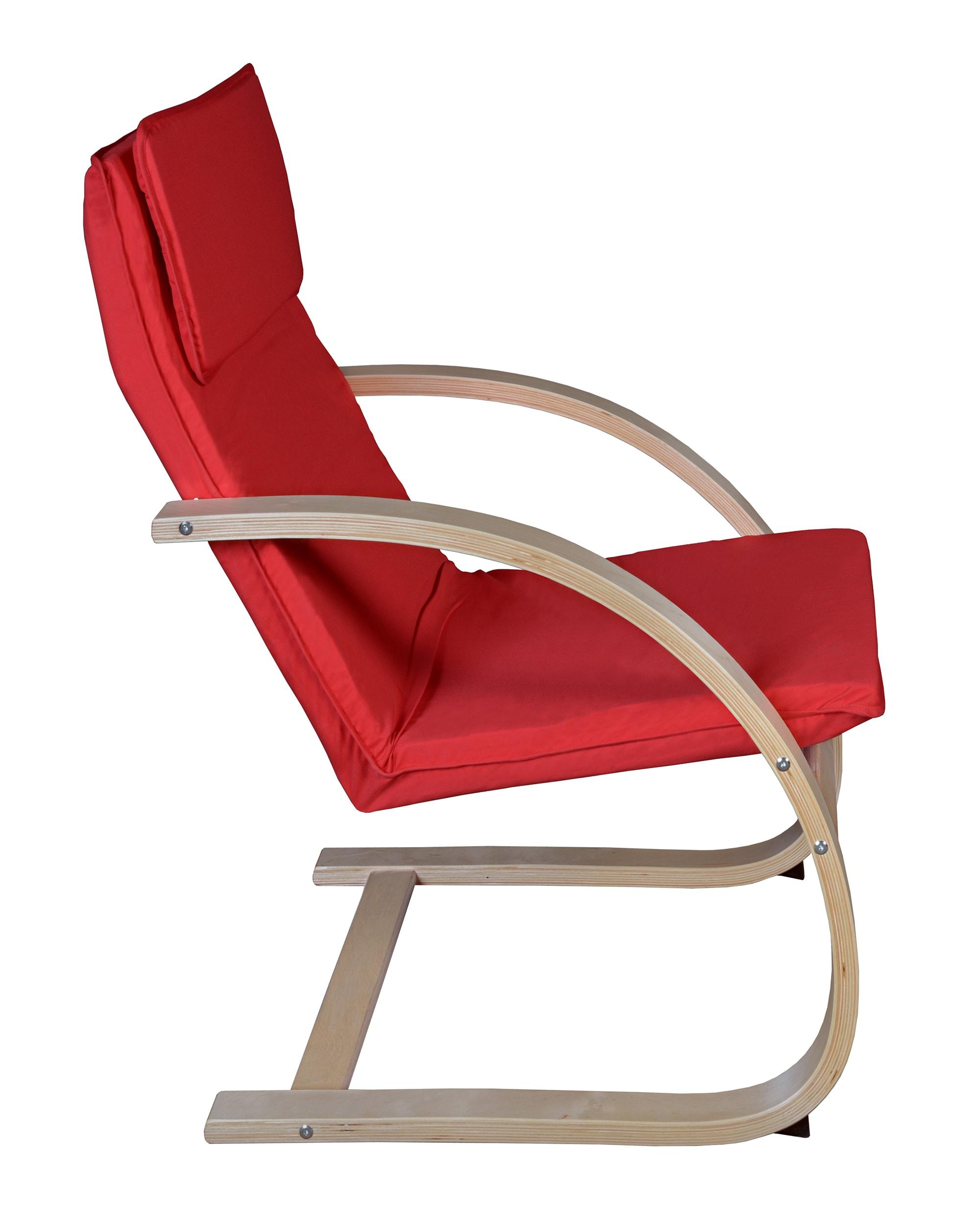 Niche Mia Bentwood Reclining, Lounge, Rocking Chair- Natural/ Red