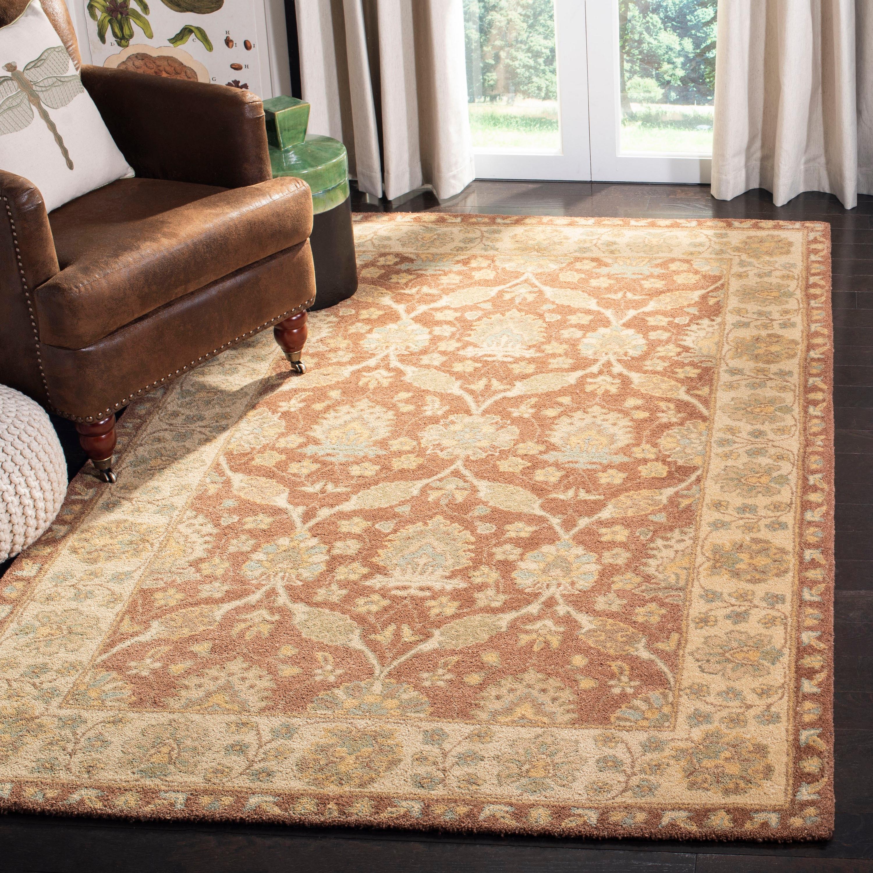 Antiquity AT315 Hand Tufted Area Rug - Brown/Taupe - 4'x6' - Safavieh.