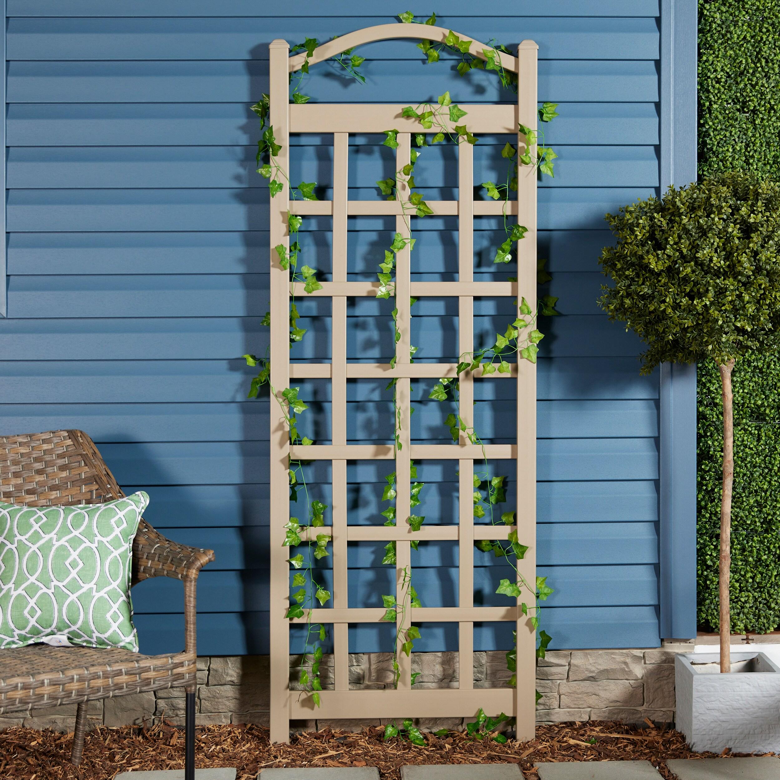 Dura-Trel Cambridge 28 x 75 Inch PVC Vinyl Outdoor Garden Patio Trellis