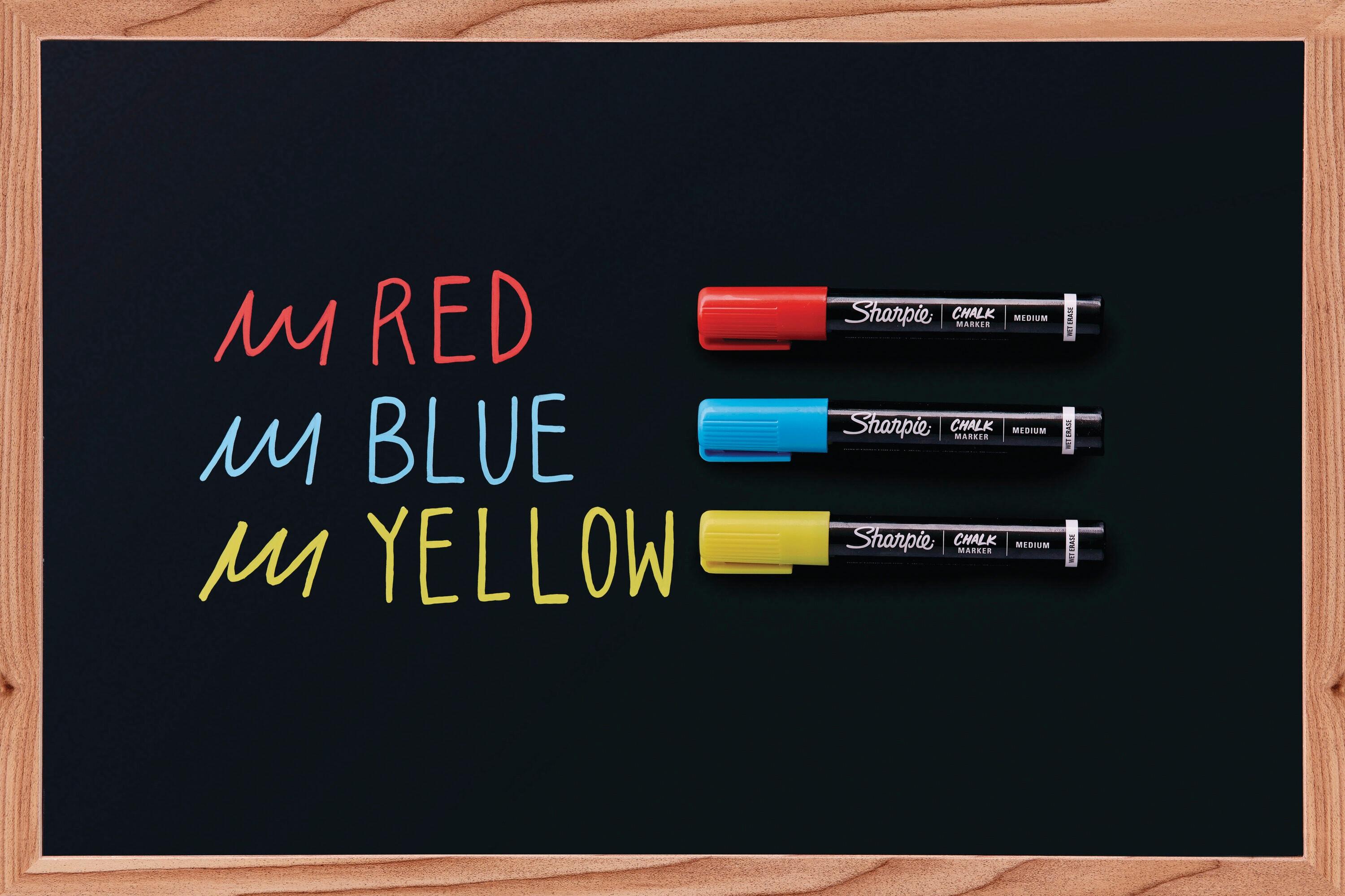 Sharpie Chalk Marker Set, 3-Color Primary Set