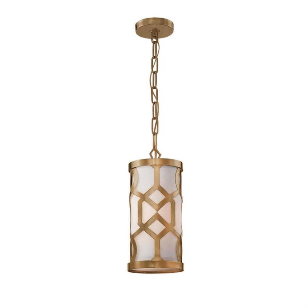 Crystorama Lighting Jennings 1 - Light Pendant in  Aged Brass