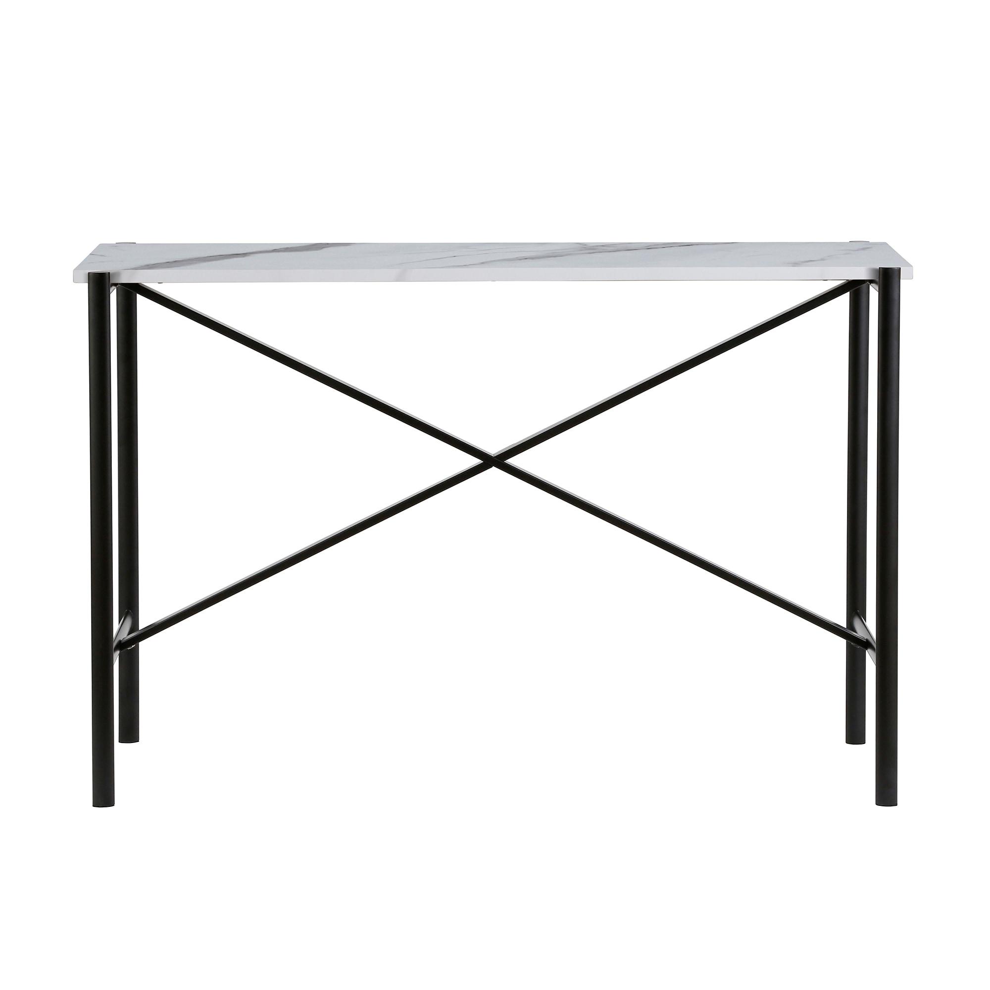 Marble Top Console Table in Black - Henn&Hart