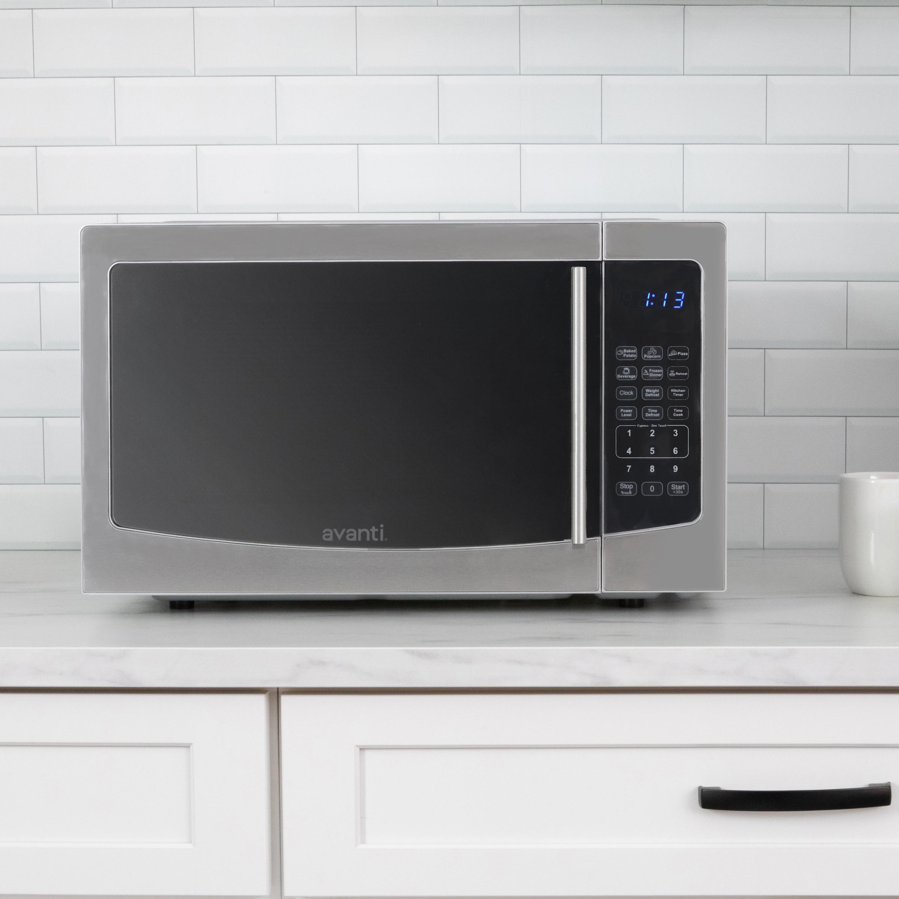 Avanti 1.1 cu. ft. Stainless Steel Microwave Oven, 1,000 W, Mirror-Finish