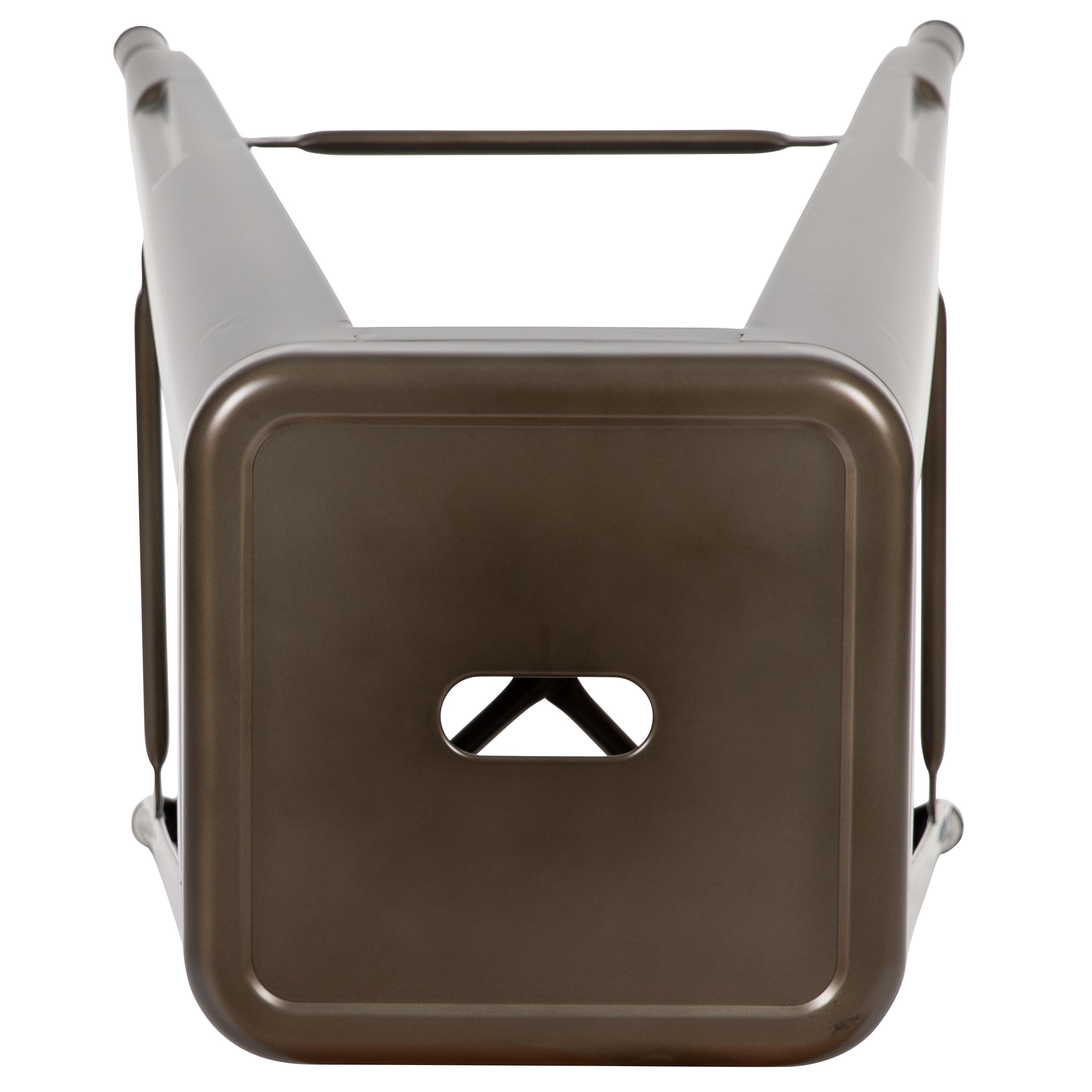 Flash Furniture 30" High Metal Indoor Bar Stool in Gun Metal Gray - Stackable Set of 4