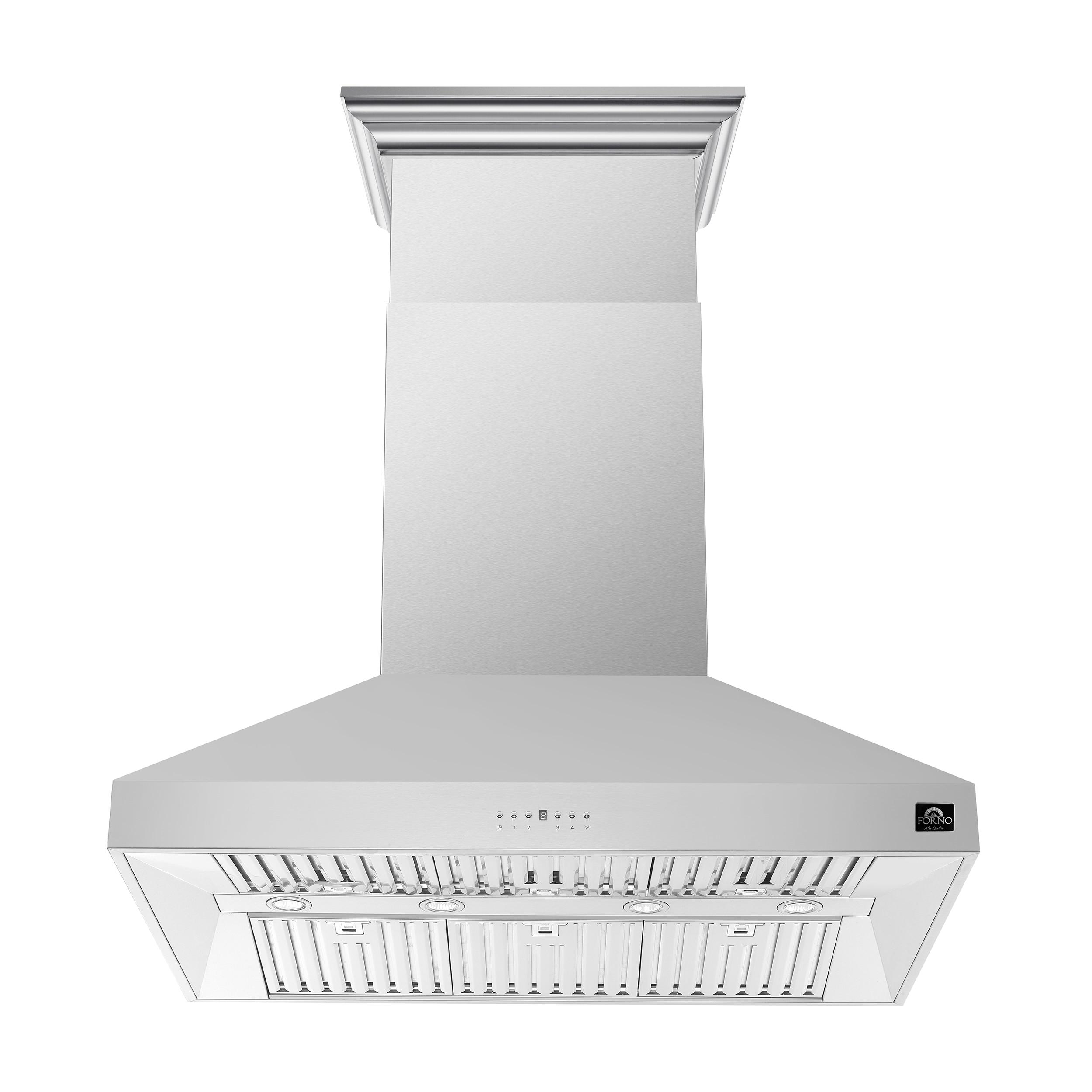 Coppito 48-inch Wall Mount Range Hood, 1200 CFM Double Motor, 4 Speed Control, All Stainless Steel