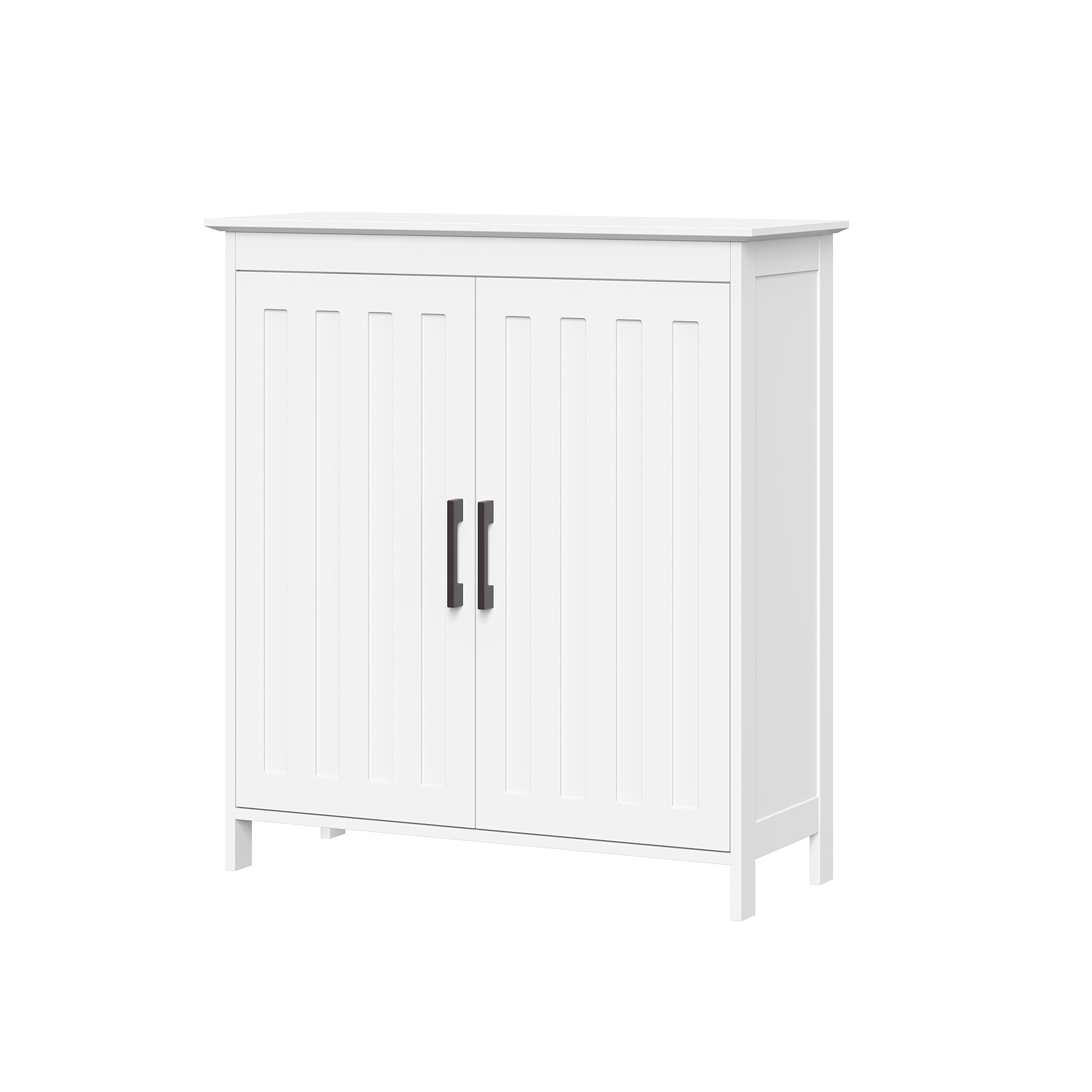 RiverRidge Monroe Two-Door Bathroom and Laundry Storage Cabinet with Adjustable Shelves - White